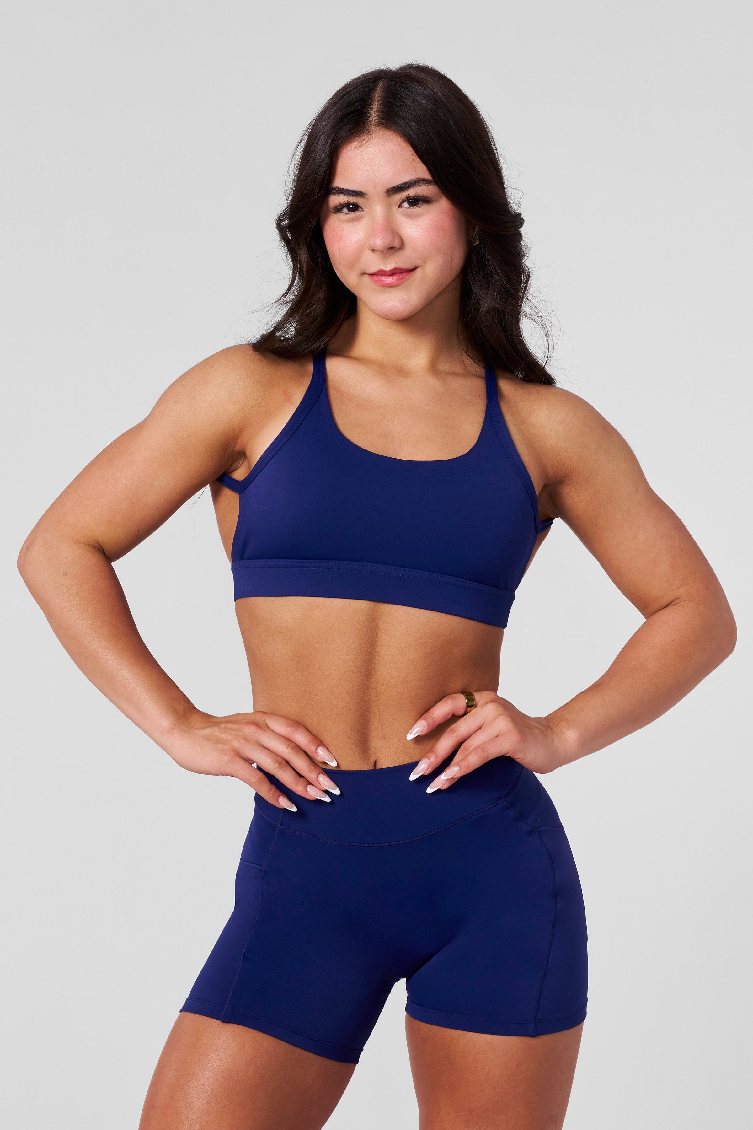 YoungLA W362 Nova sports Bra Navy