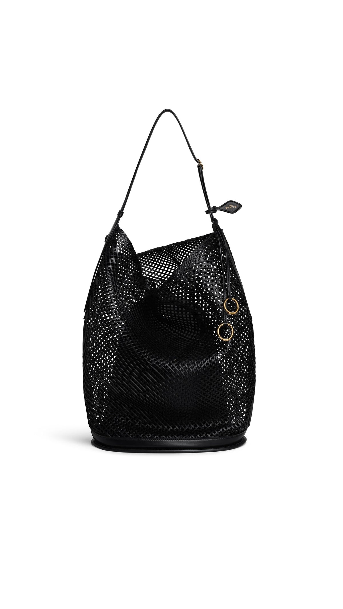 Alaïa Hip Large Bucket Bag In Leather Net