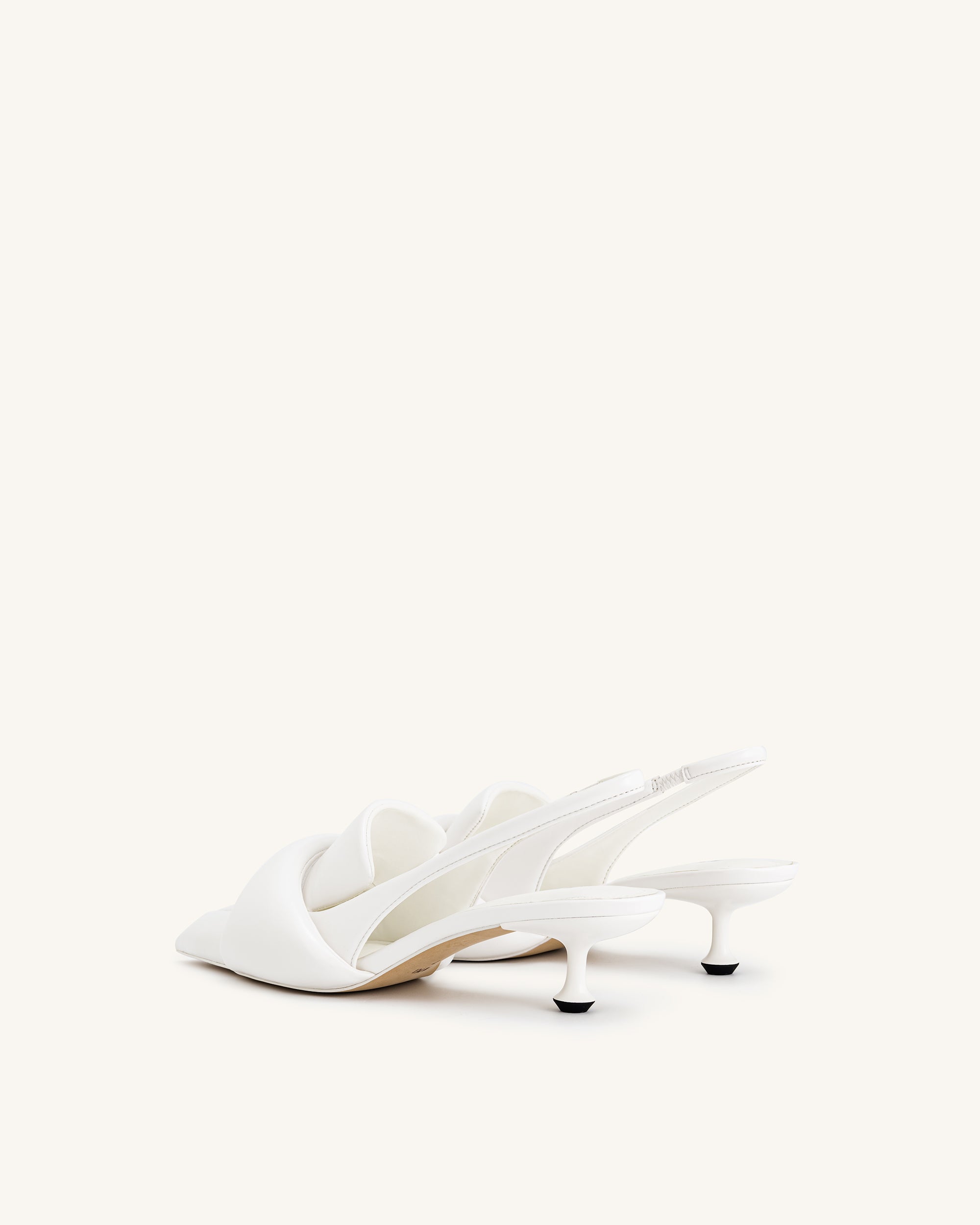 Jw Pei Carla Soft Padded Kitten Heel Pumps White