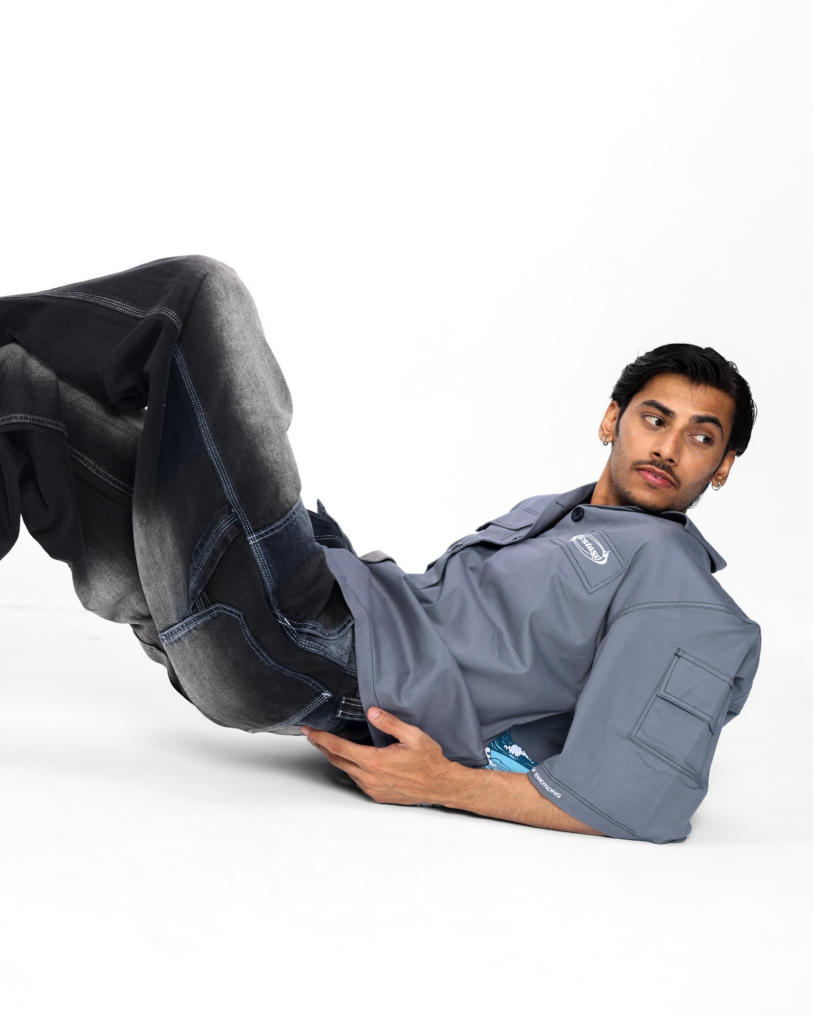 OCEAN BLISS CROPPED BOWLING SHIRT