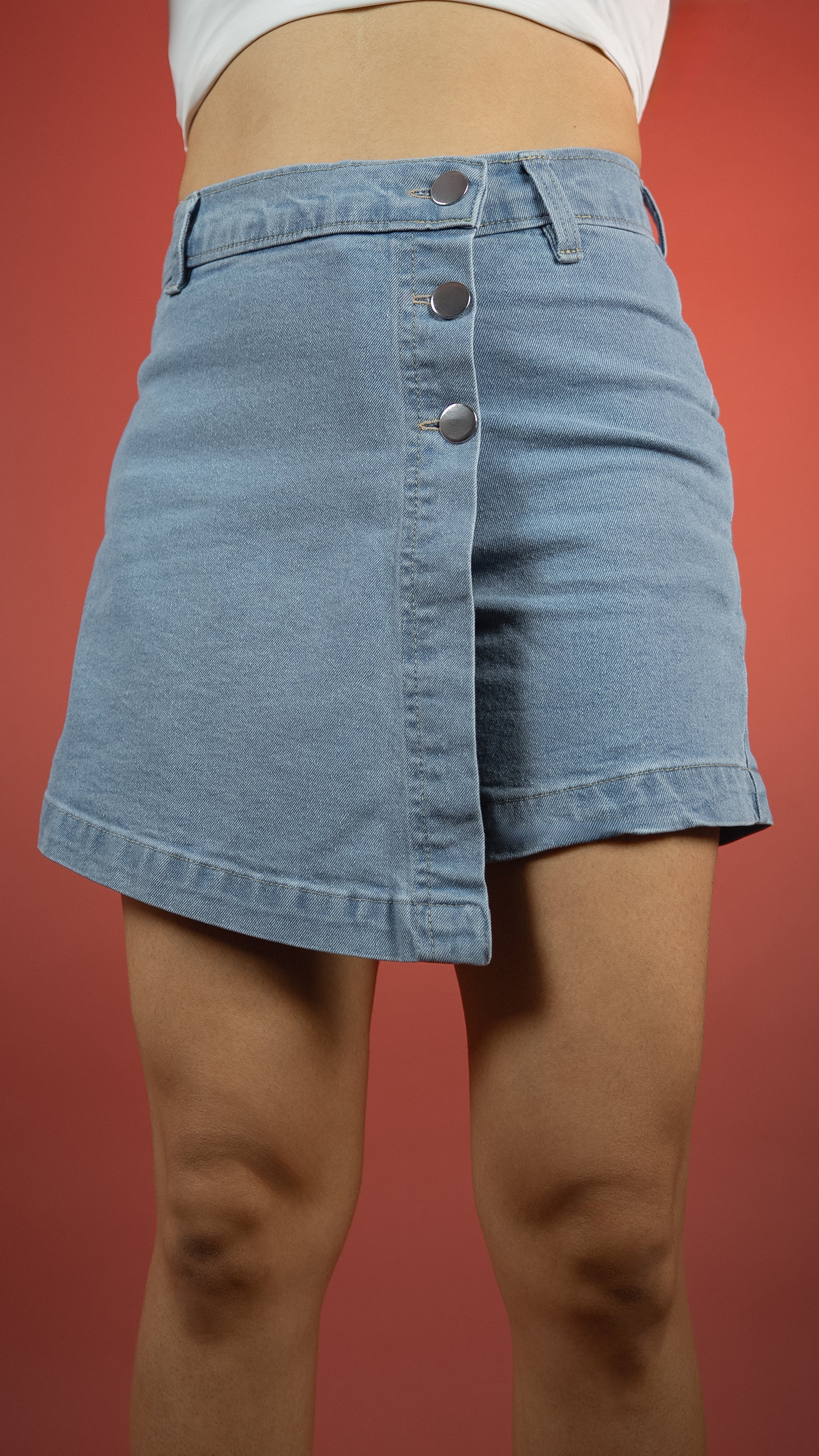 BLUE DENIM WOMEN'S SKORT