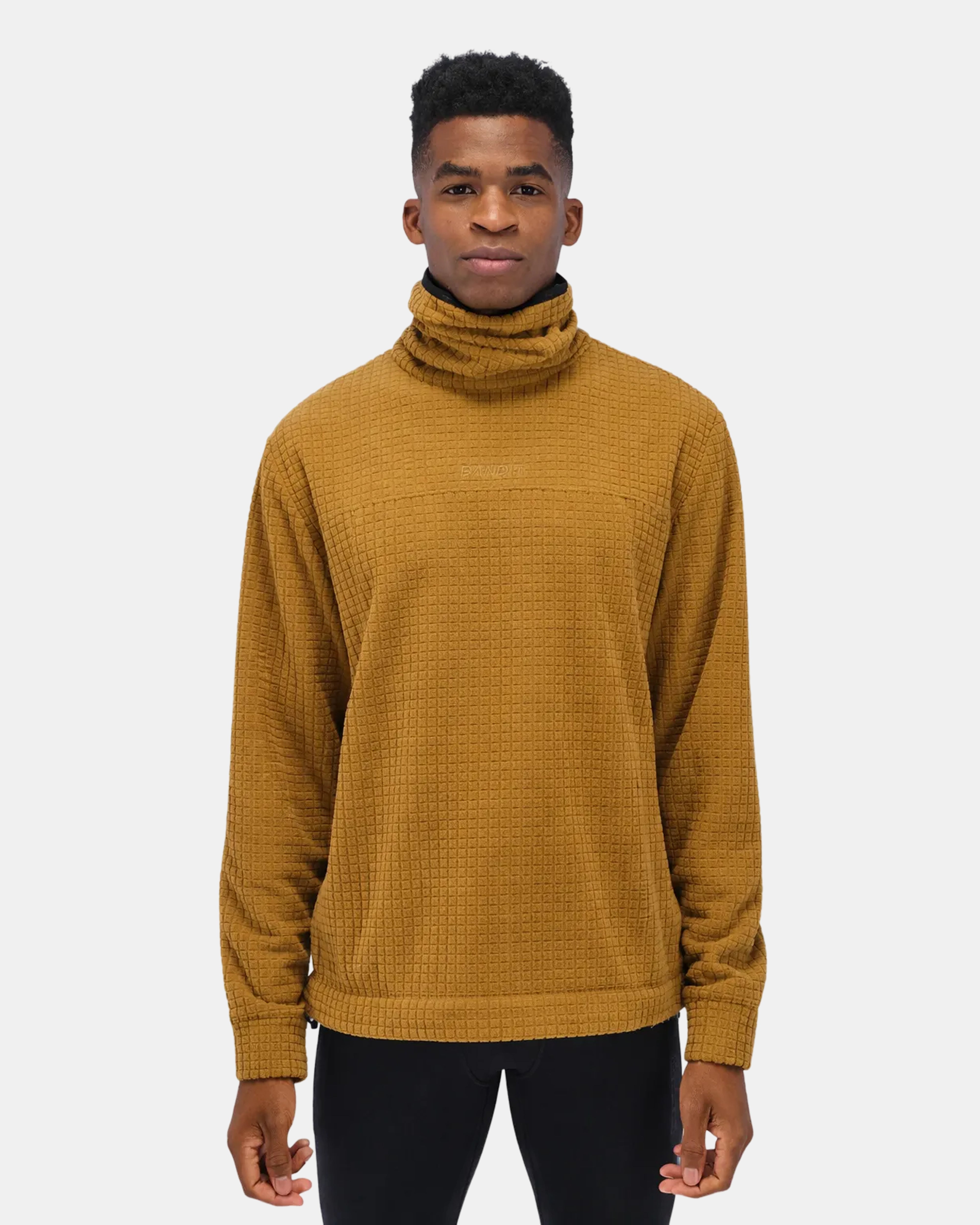 Bandit Mens Macrosoft Grid Funnelneck Antique Brass