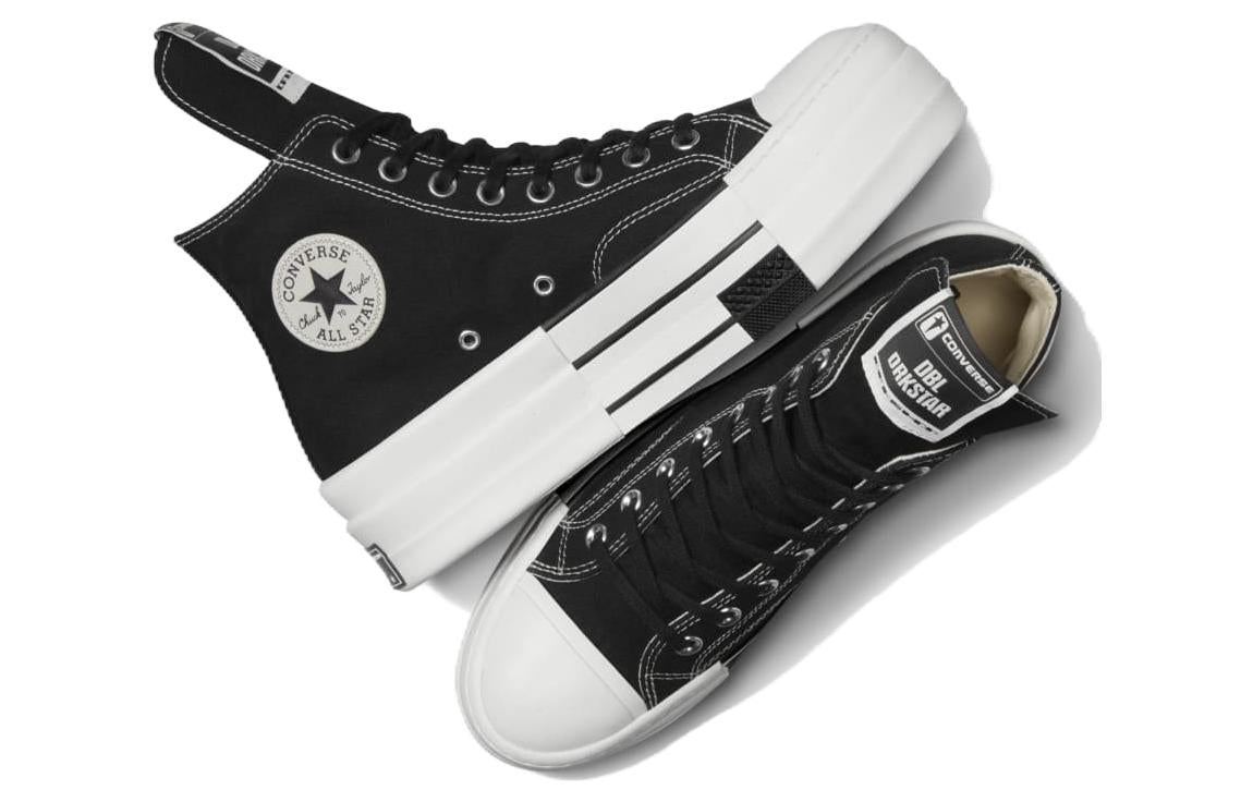 Converse DRKSHDW Chuck Taylor All Star DBL DRKSTAR Hi Rick Owens DRKSTAR Black