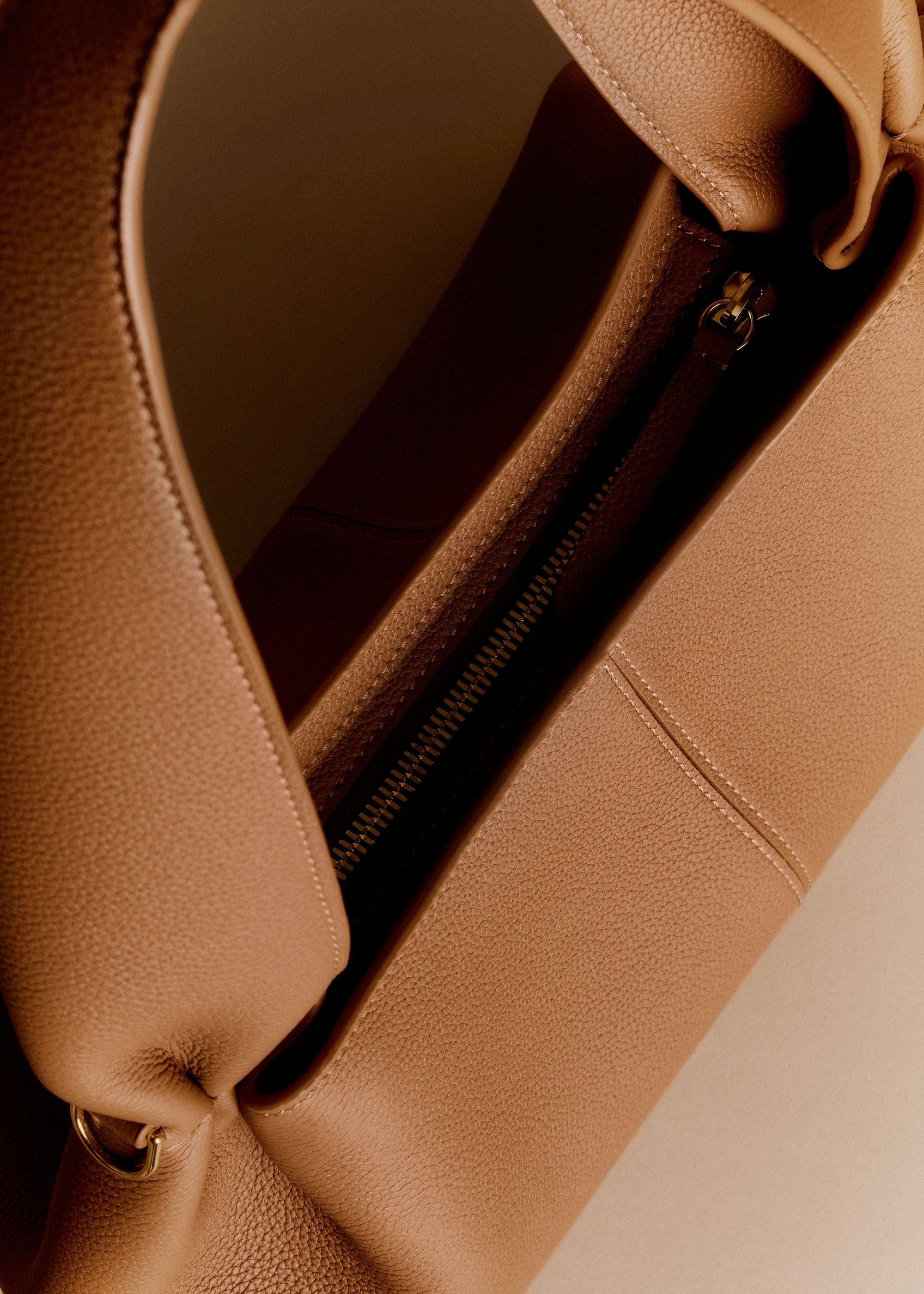 Polene Numero Neuf East West Textured Camel