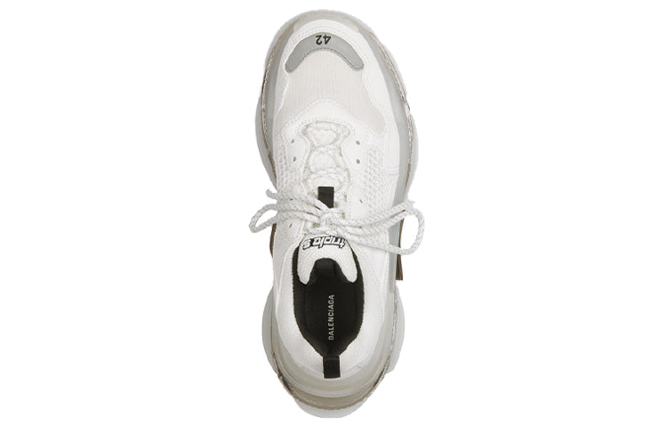 Blalenciaga Triple S Clear Sole White Grey