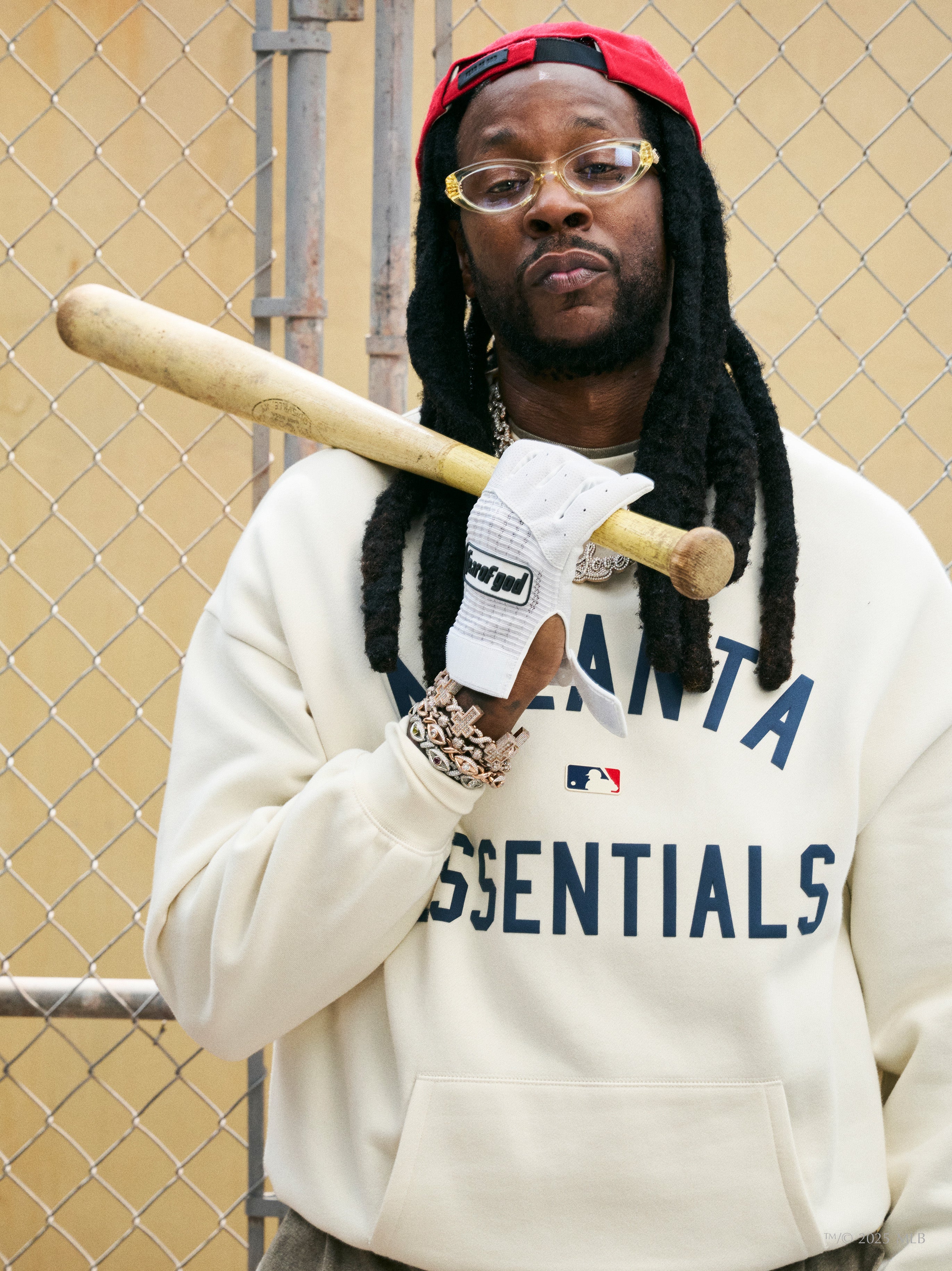 Essentials Braves Sport Crewneck Cream White