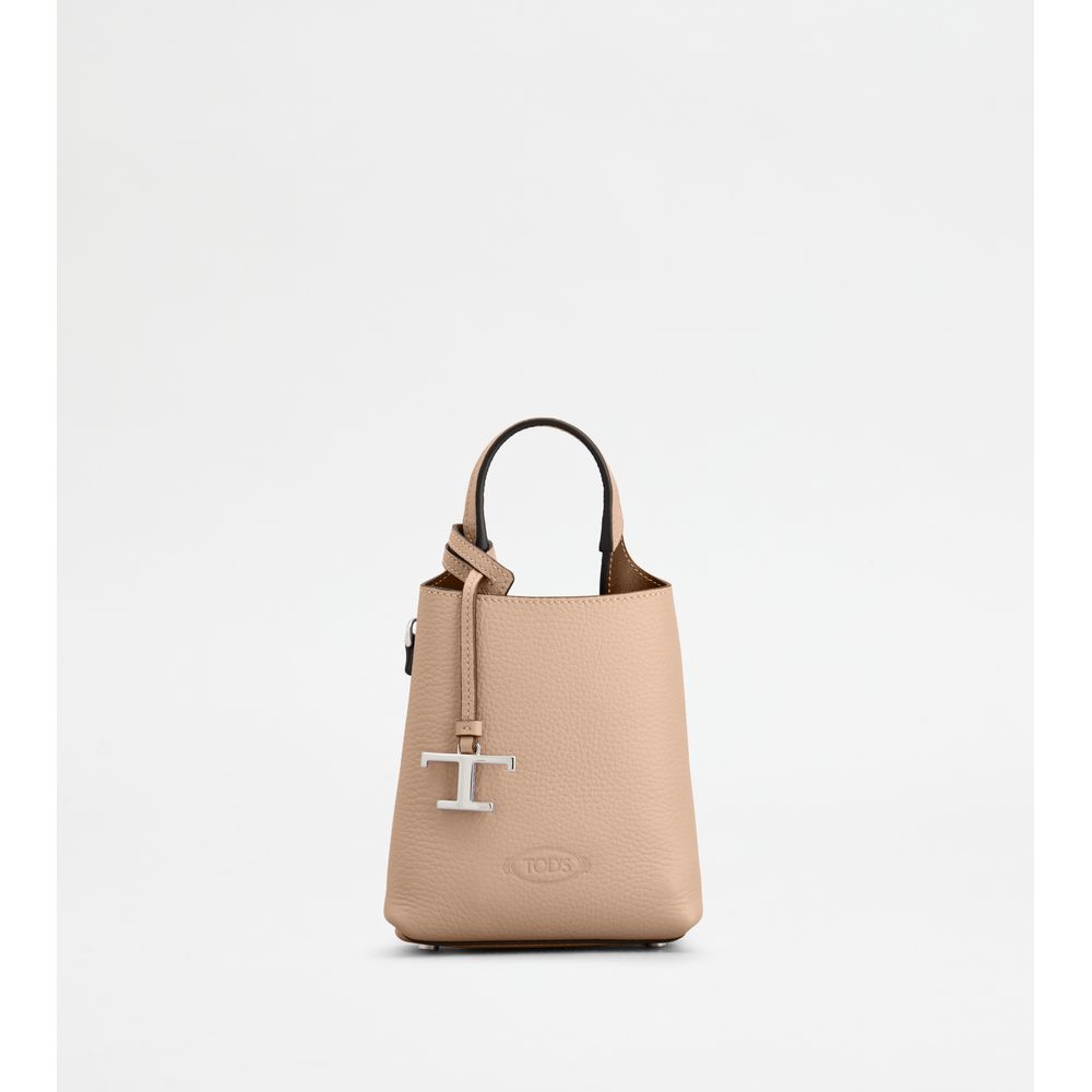 Tods Micro Bag In Leather Pink
