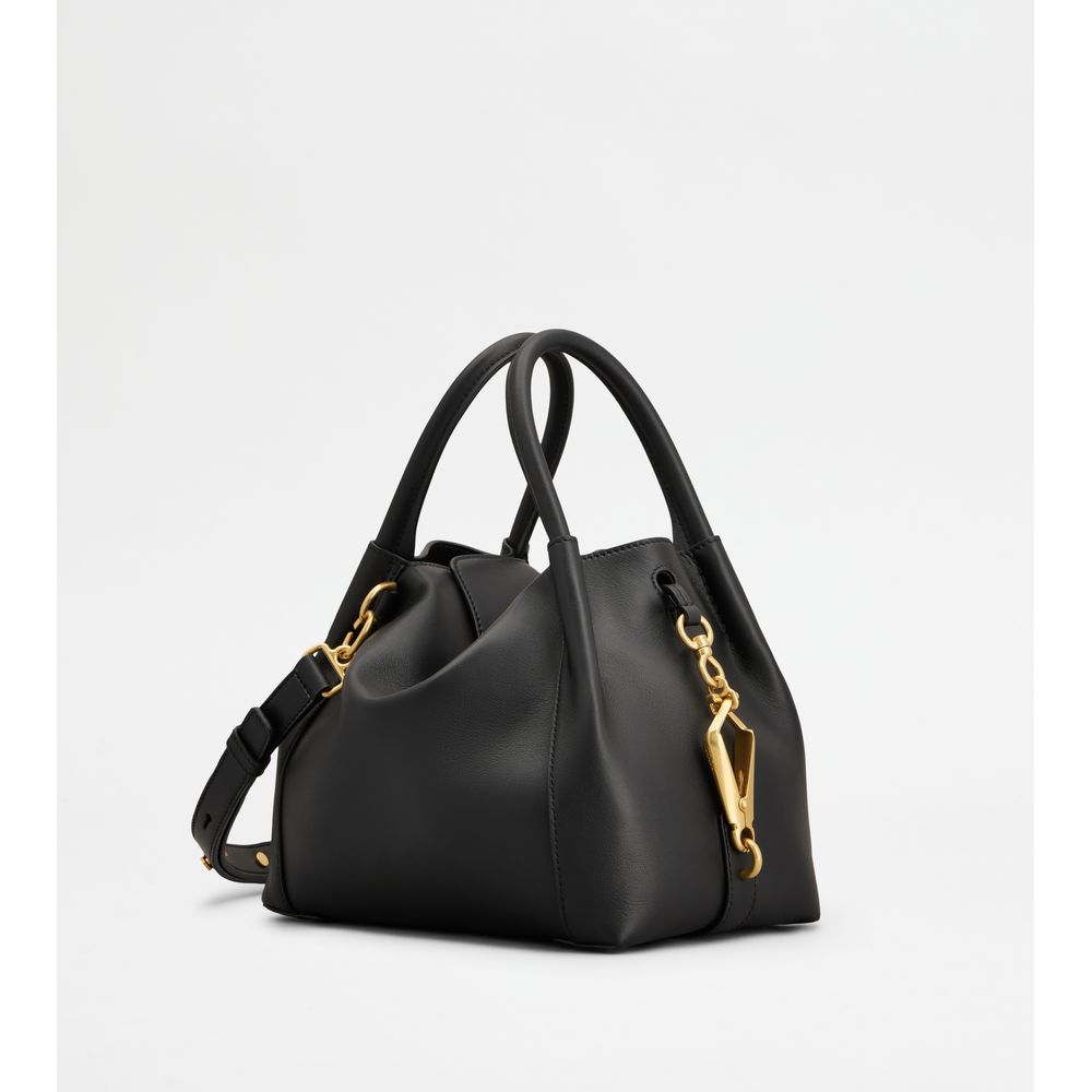 Tods Satchel In Leather Mini Black