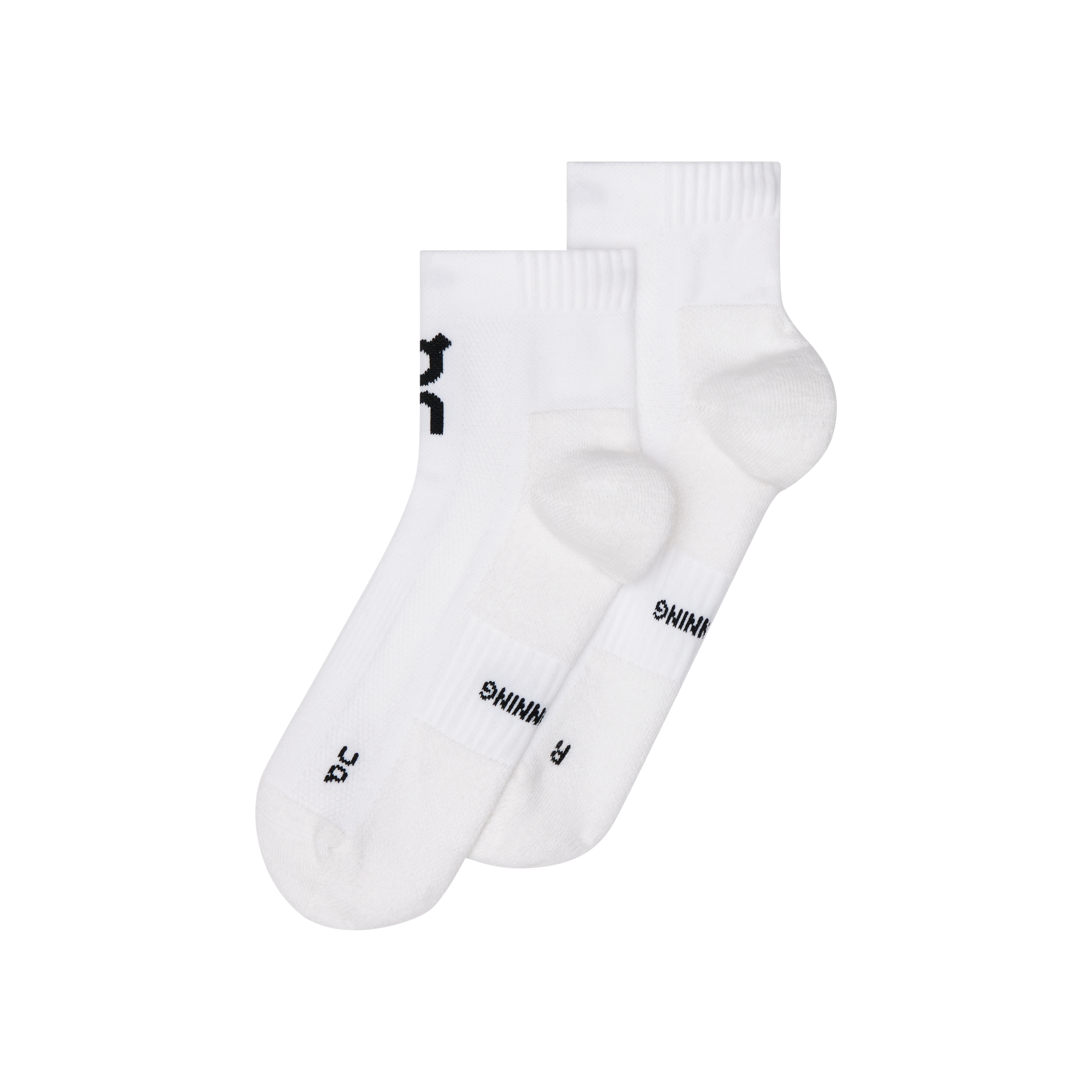 On Core Run Sock Mid 2P White