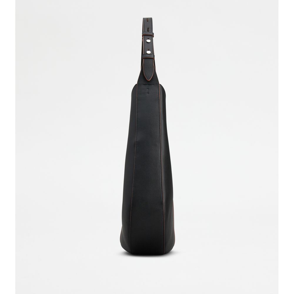 Tods Di Bag Hobo In Leather Medium Black