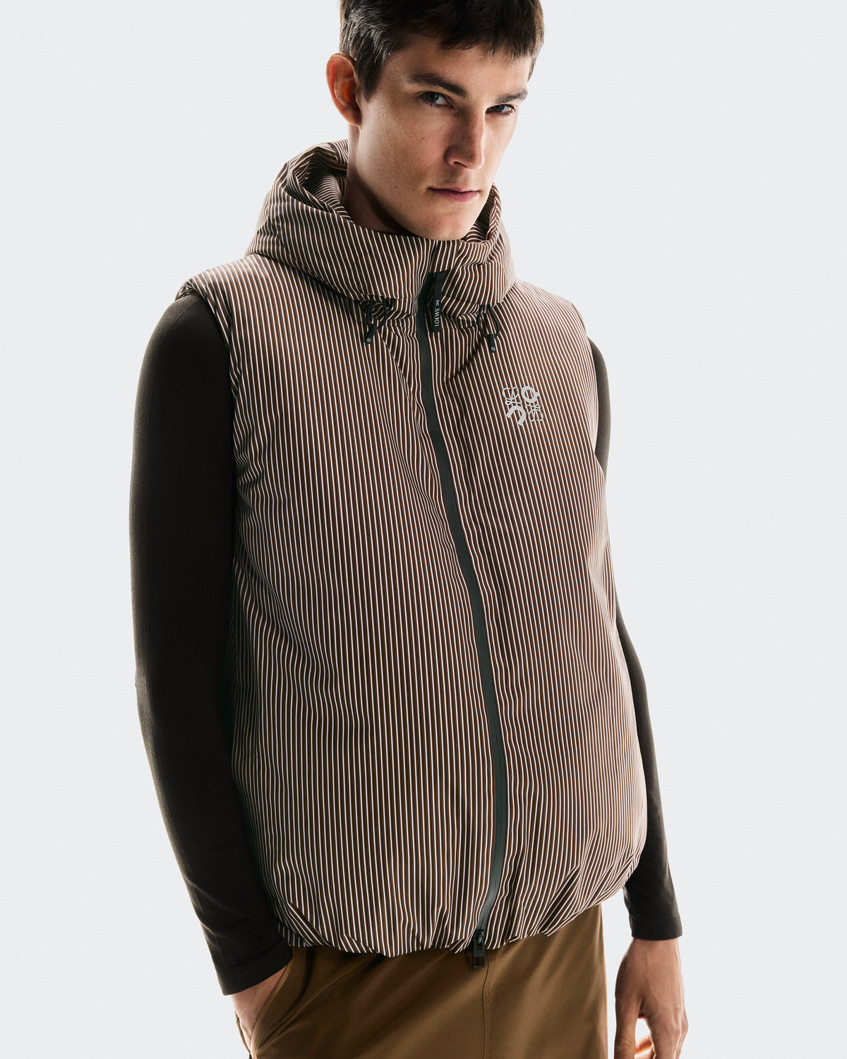 On Puffer Vest Loewe Brown | Pink