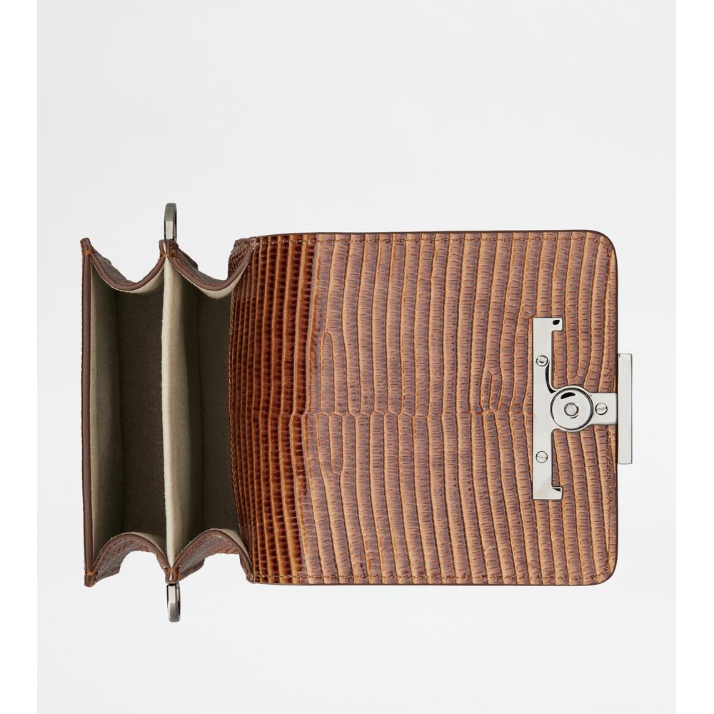 Tods T Timeless Bag In Leather Micro Brown