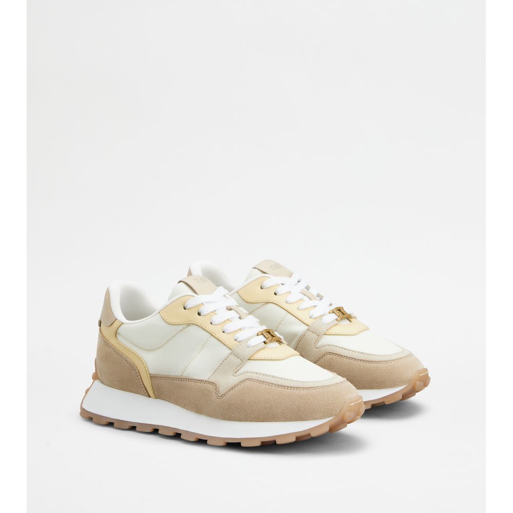 Tods Sneakers In Suede And Fabric Multicolor Womens