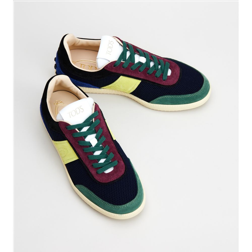 Tods Tabs Sneakers In Suede And Technical Fabric Multicolor Womens
