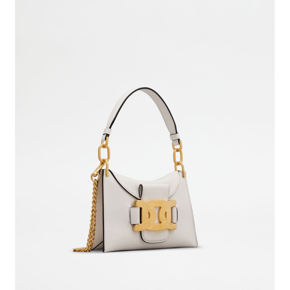 Tods Kate Shoulder Bag In Leather Mini White