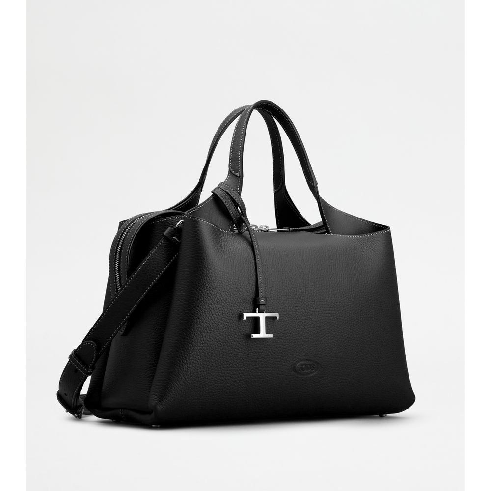 Tods Bauletto Bag In Leather Medium Black
