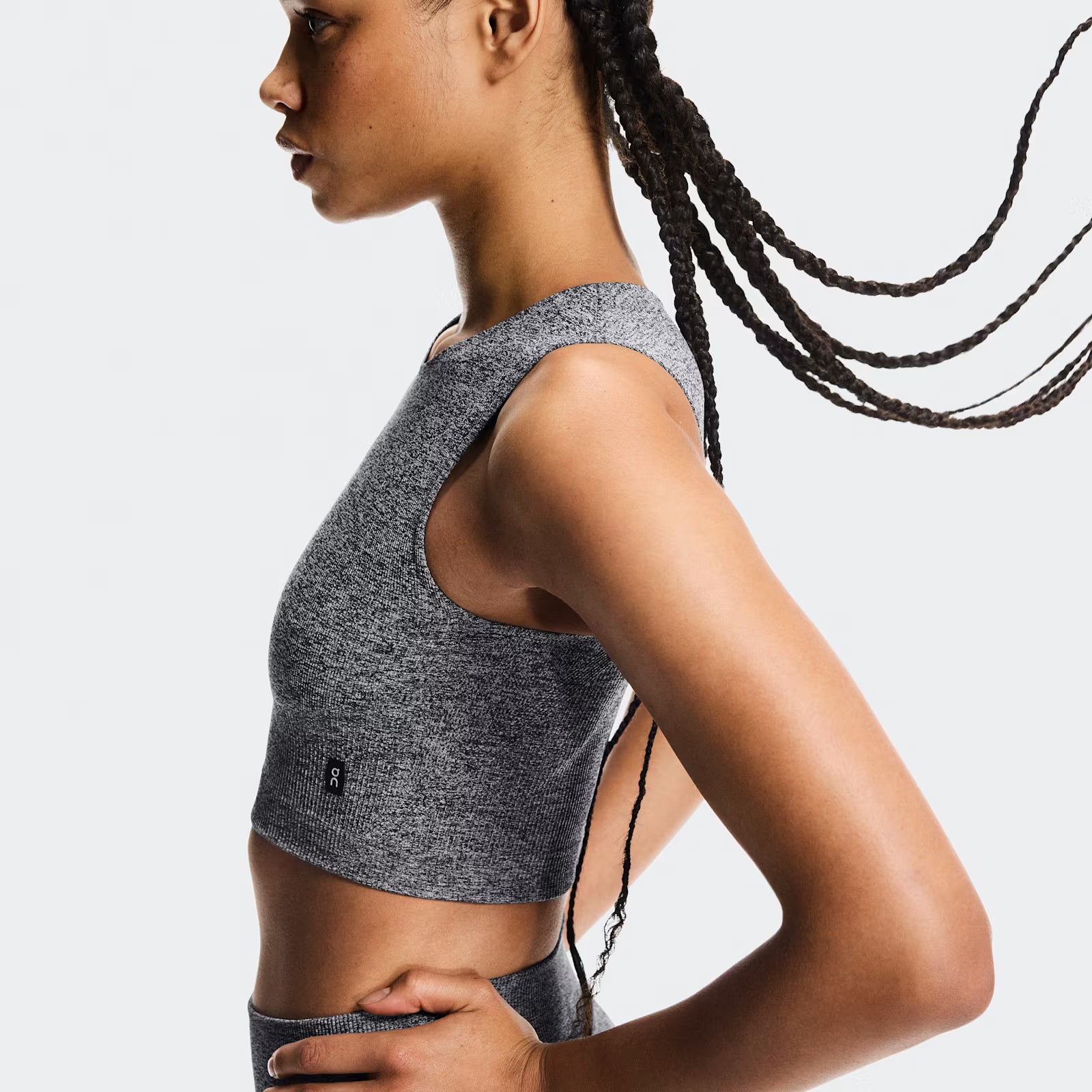 On Studio Knit Crop Graphite Heather (Women'S)