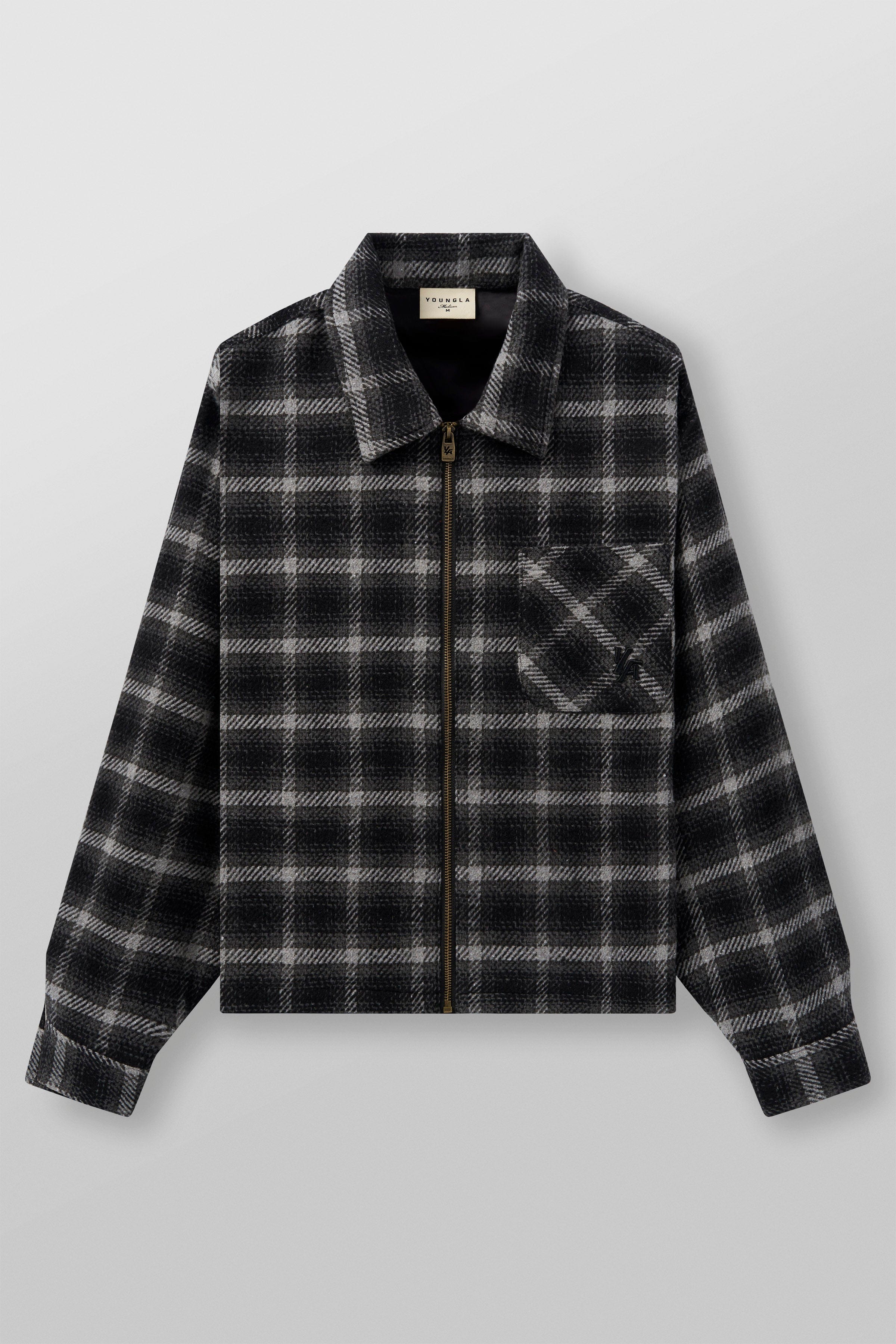 YoungLA 5002 - Highlander Flannel Jackets Black/Grey