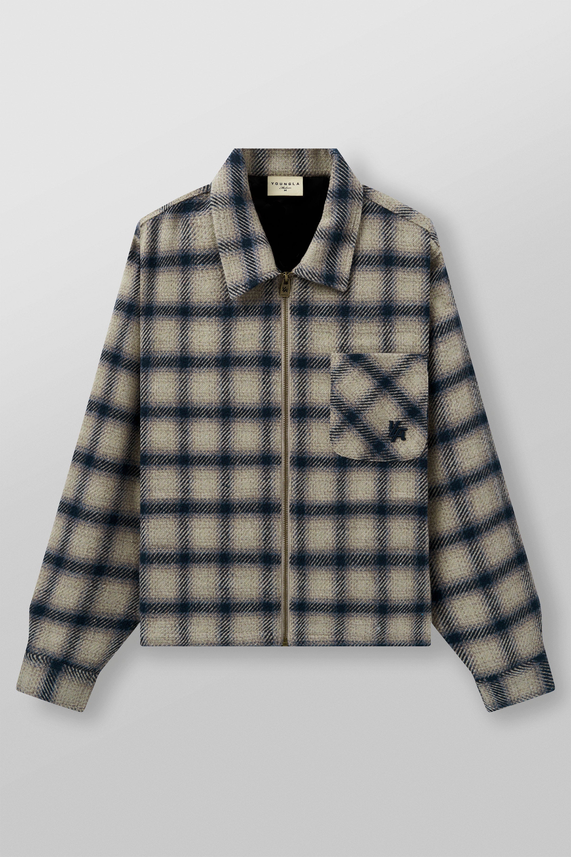 YoungLA 5002 - Highlander Flannel Jackets Blue/Off-White