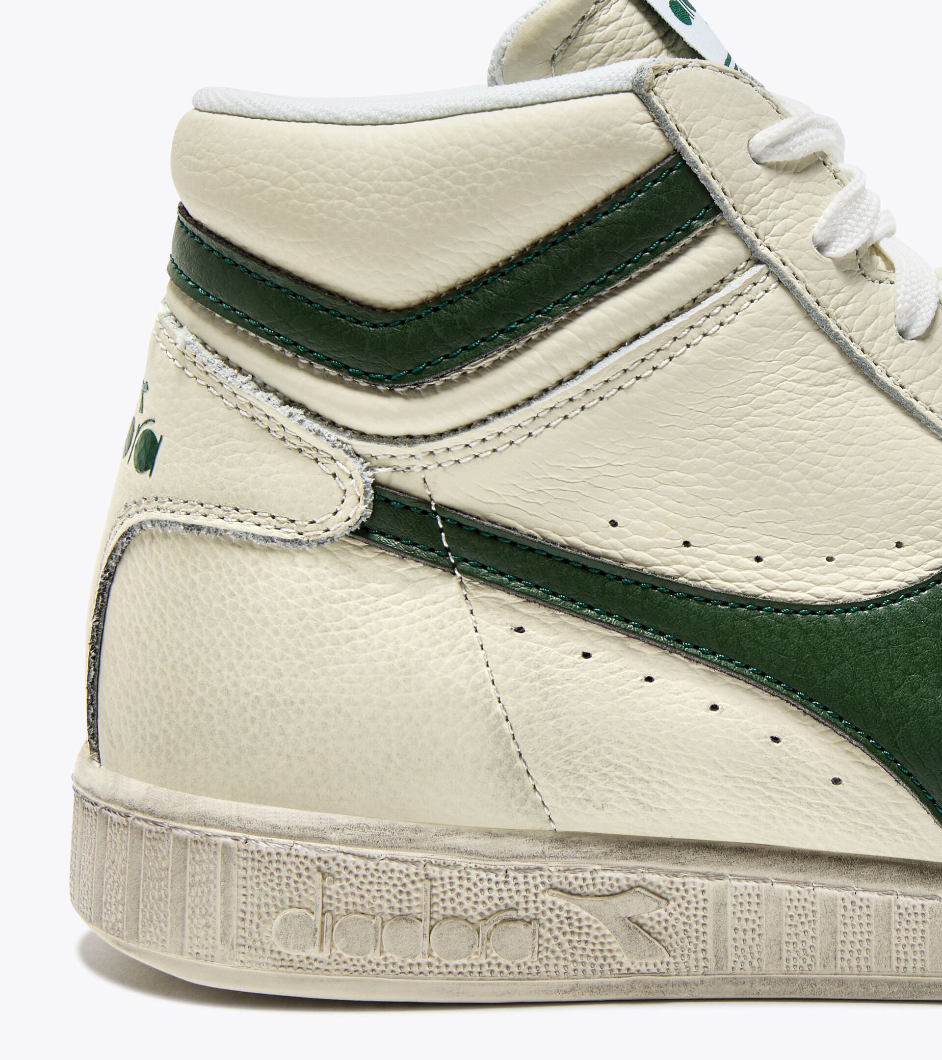 Diadora Game L High Waxed White/Fogliage Green