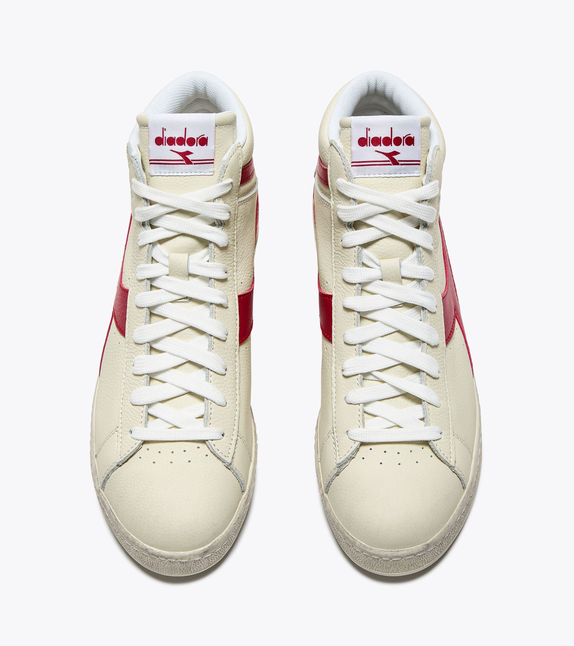 Diadora Game L High Waxed White/Red Pepper