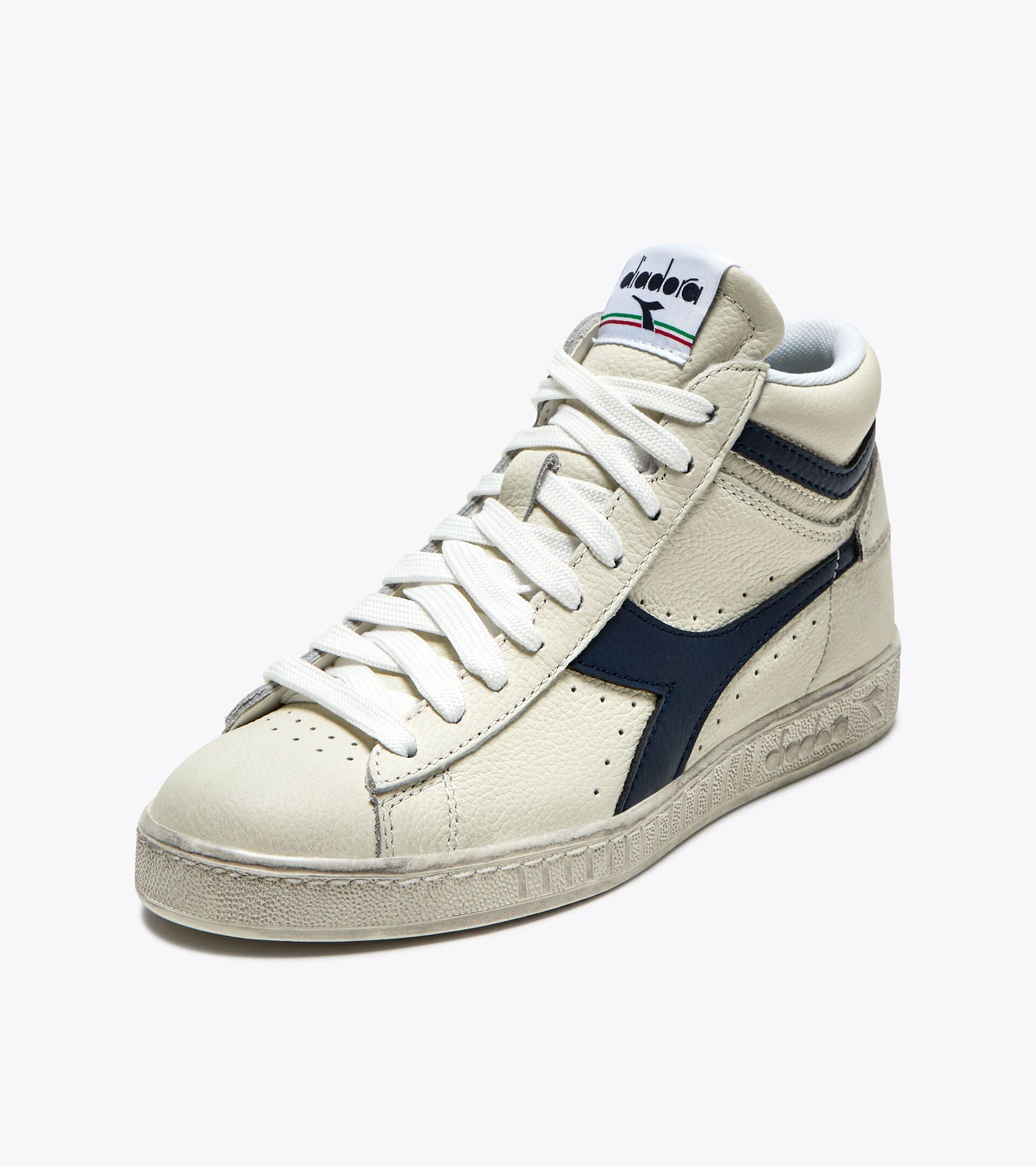 Diadora Game L High Waxed White/Blue Caspian Sea