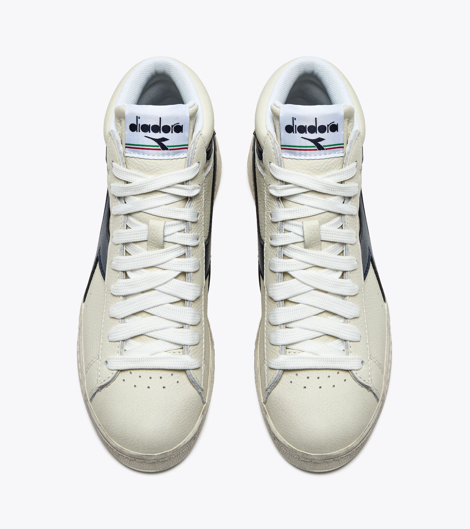 Diadora Game L High Waxed White/Blue Caspian Sea