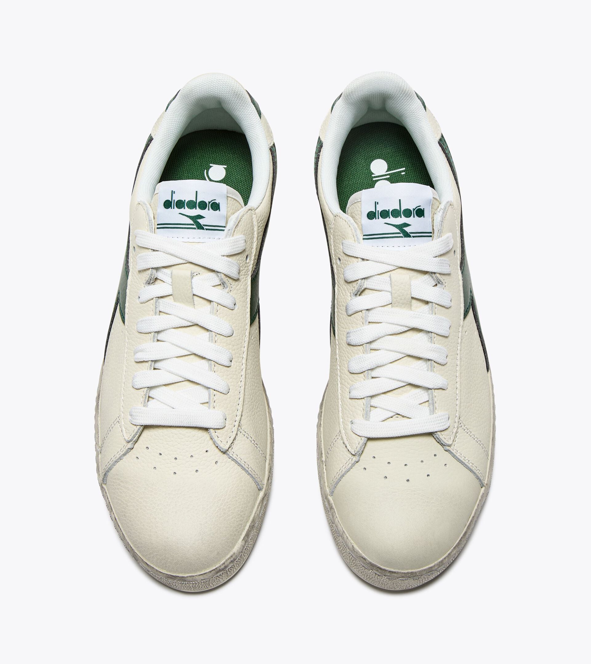 Diadora Game L Low Waxed White/Fogliage Green