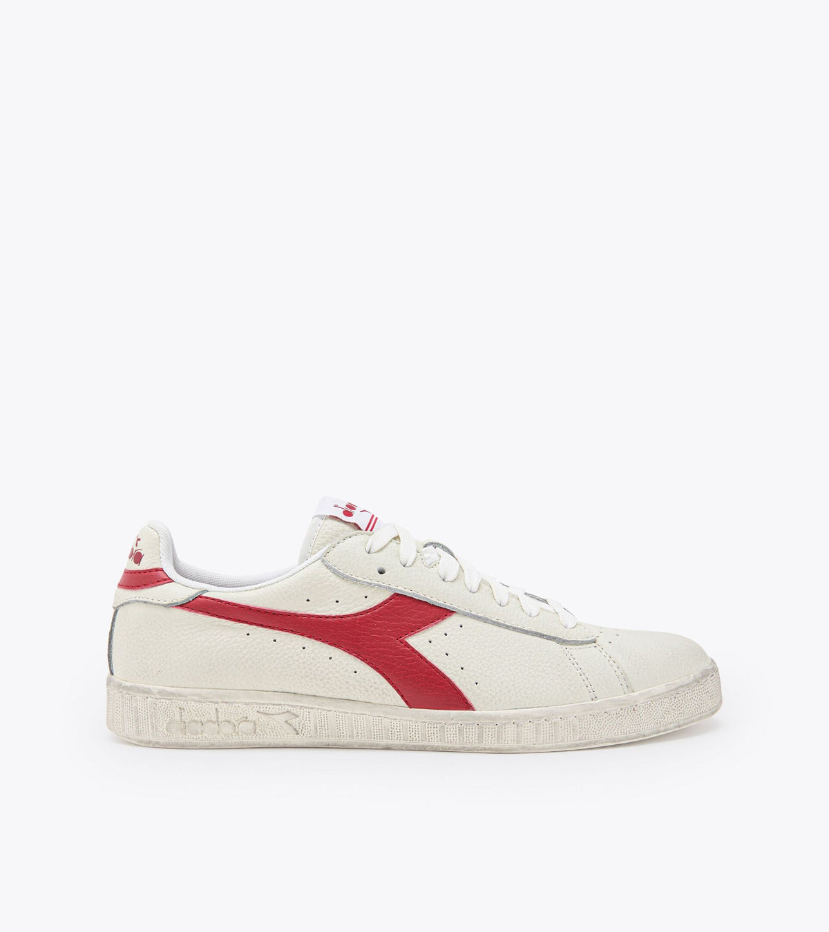Diadora Game L Low Waxed White/Red Pepper