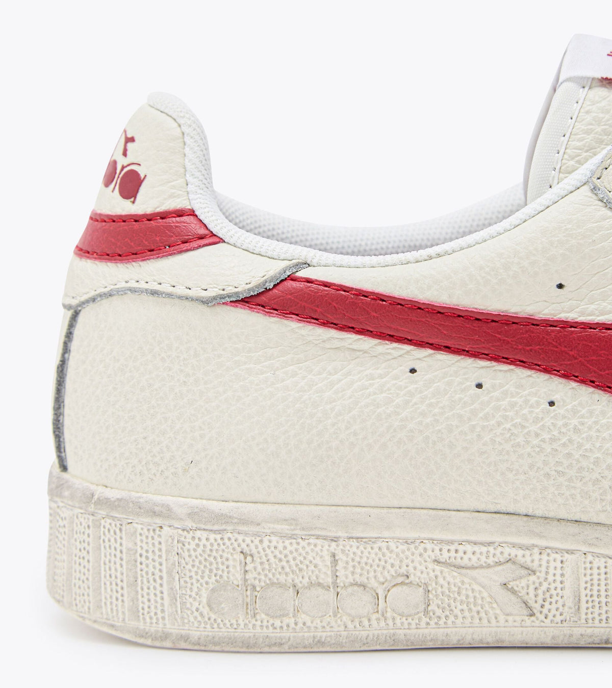 Diadora Game L Low Waxed White/Red Pepper