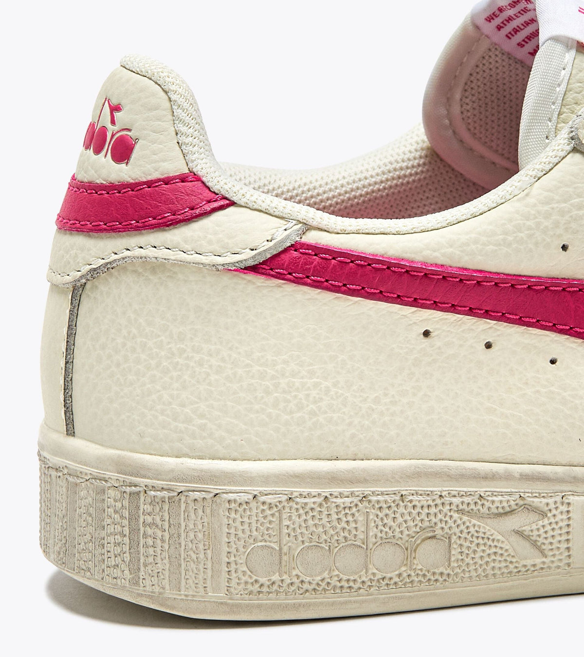 Diadora Game L Low Waxed White/Raspberry Sorbet