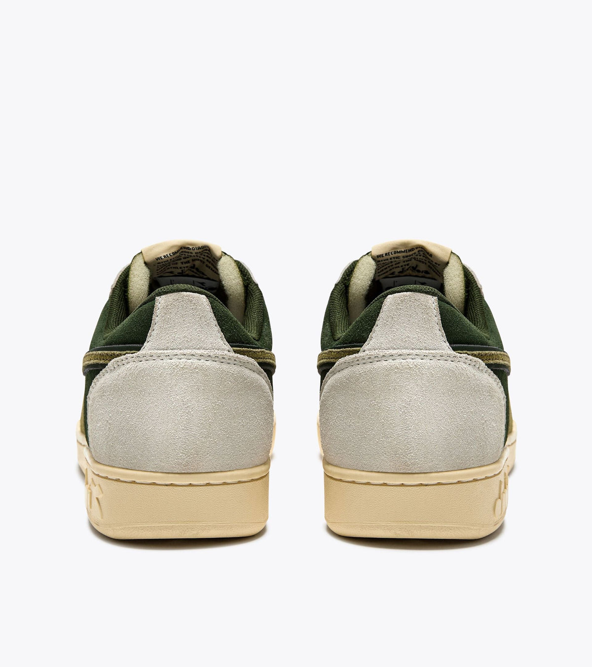 Diadora Magic Basket Low Suede Leather White/Kombu Green