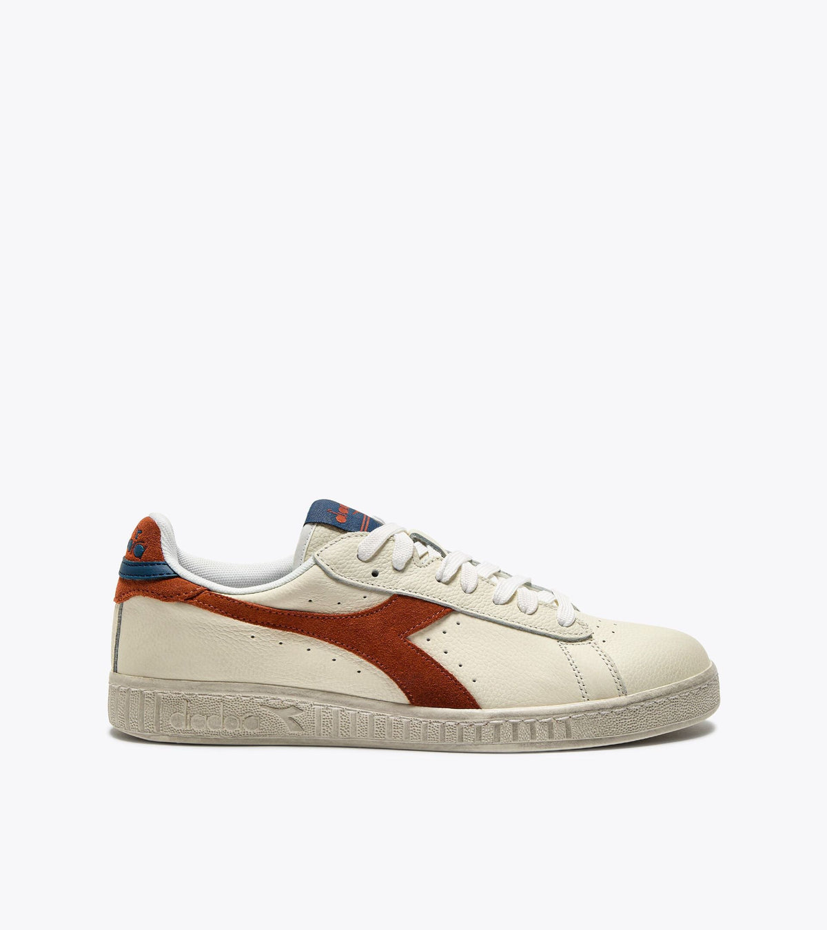 Diadora Game L Low Waxed Suede Pop White/Rust