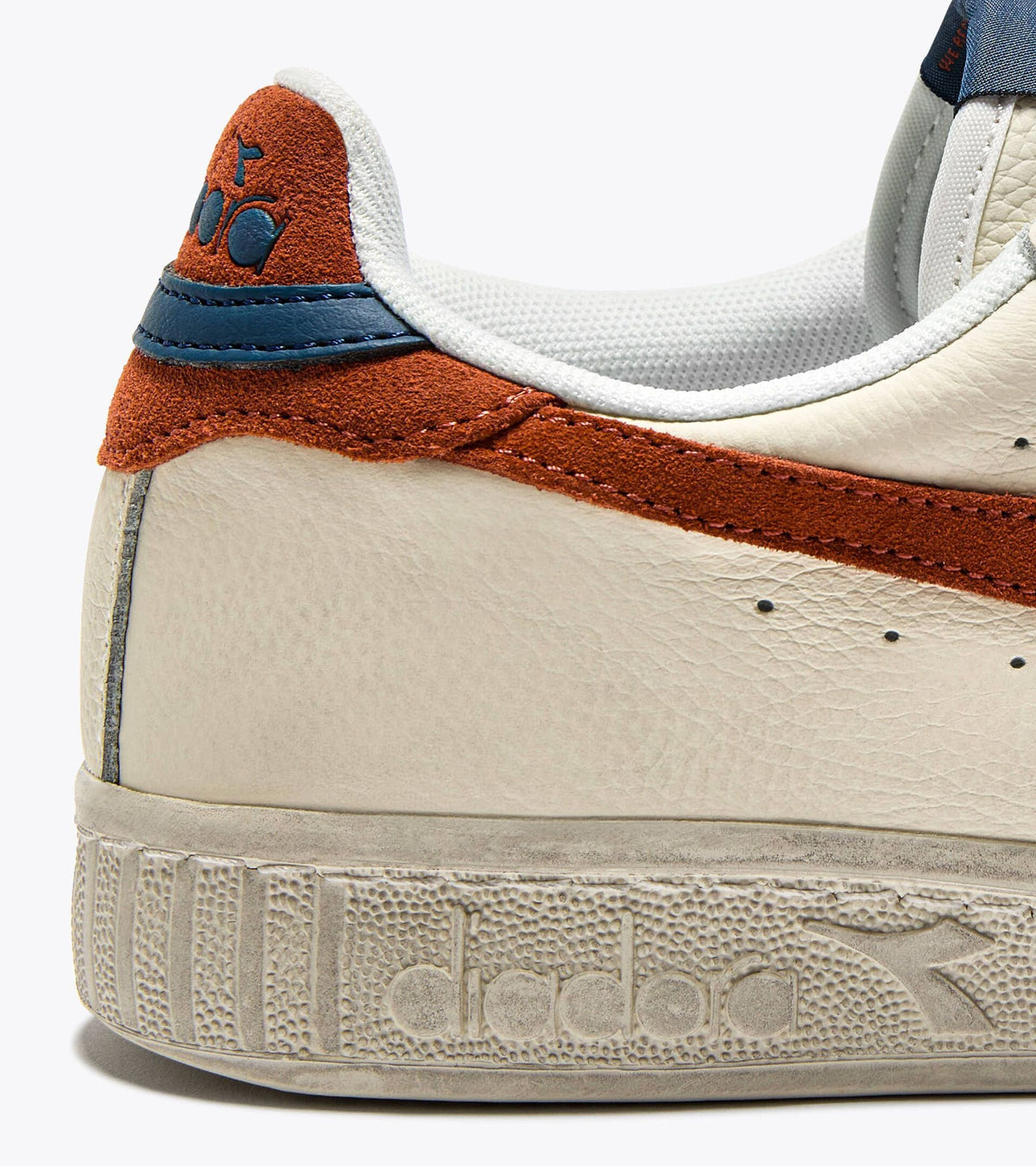 Diadora Game L Low Waxed Suede Pop White/Rust