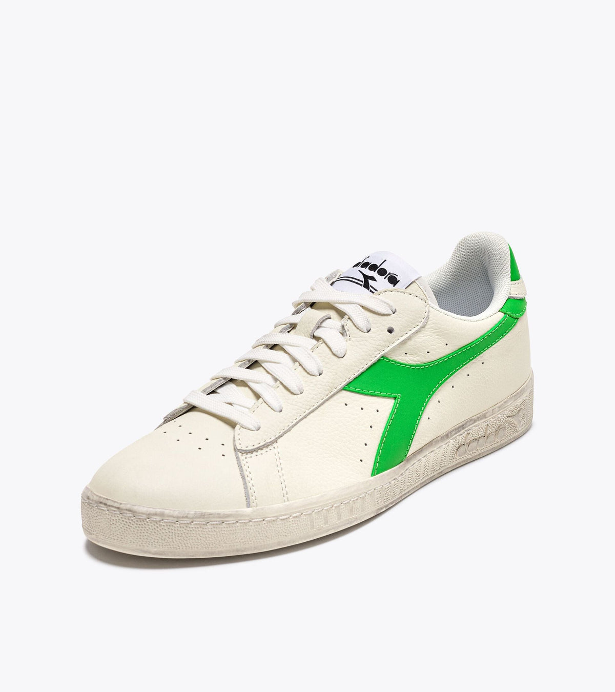 Diadora Game L Low Fluo Waxed White/Dd Green