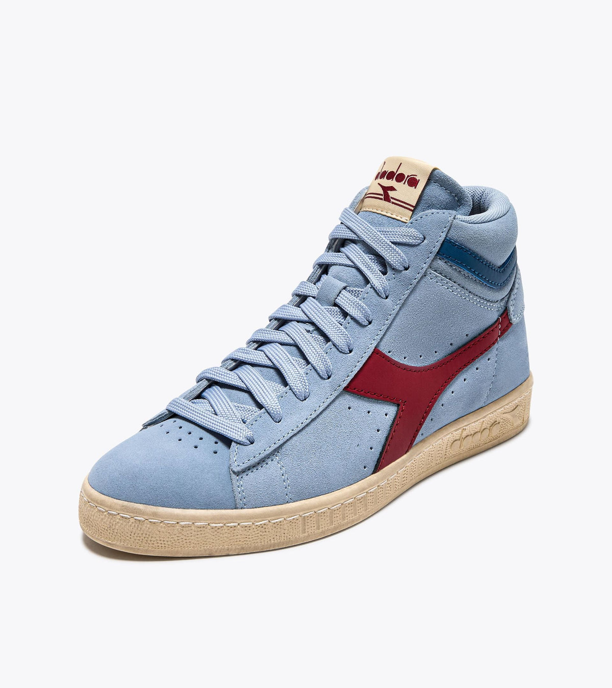Diadora Game L High Suede Waxed Light Sky-Blue
