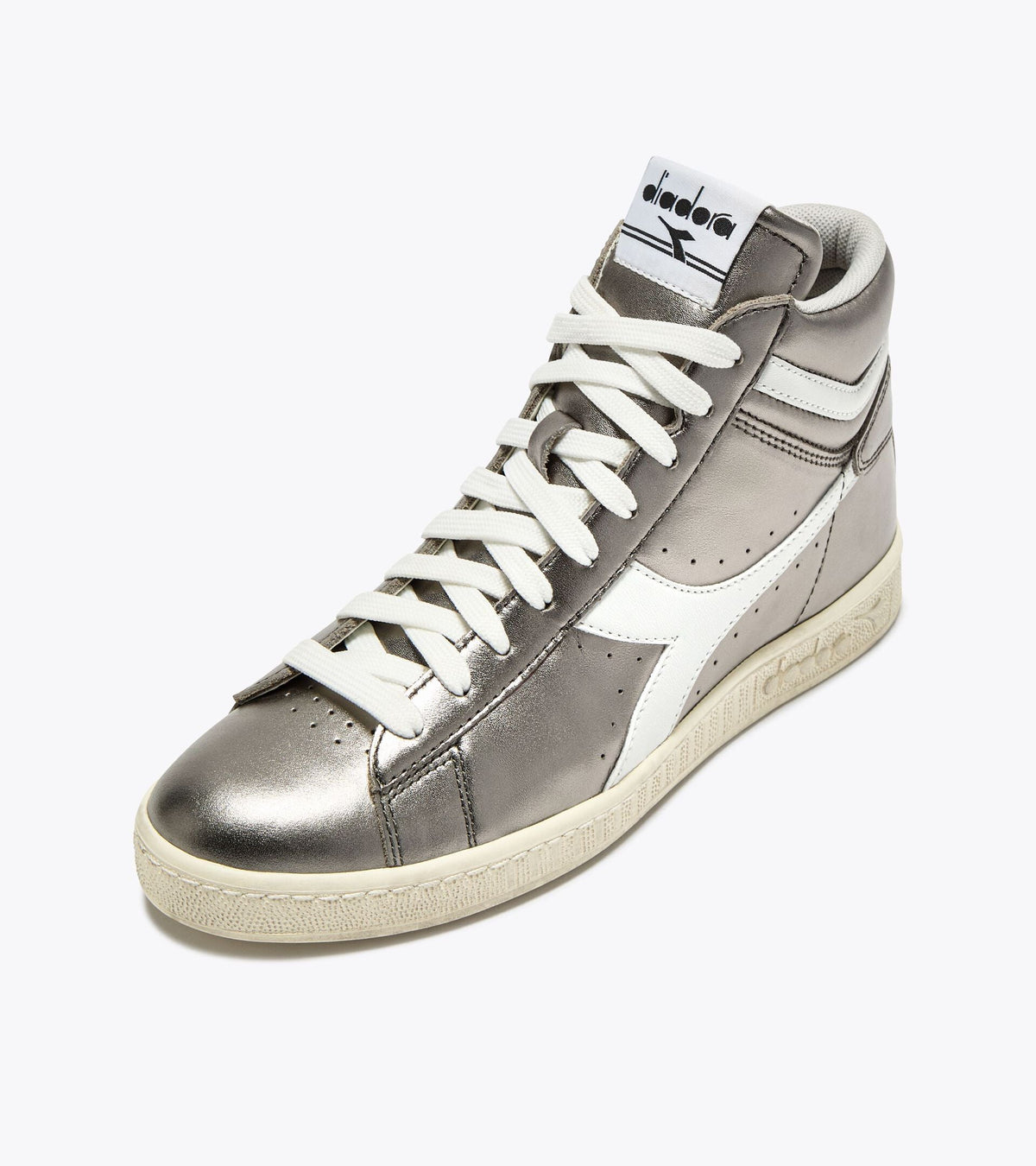 Diadora Game L High Metallic Wn Silver Metalized