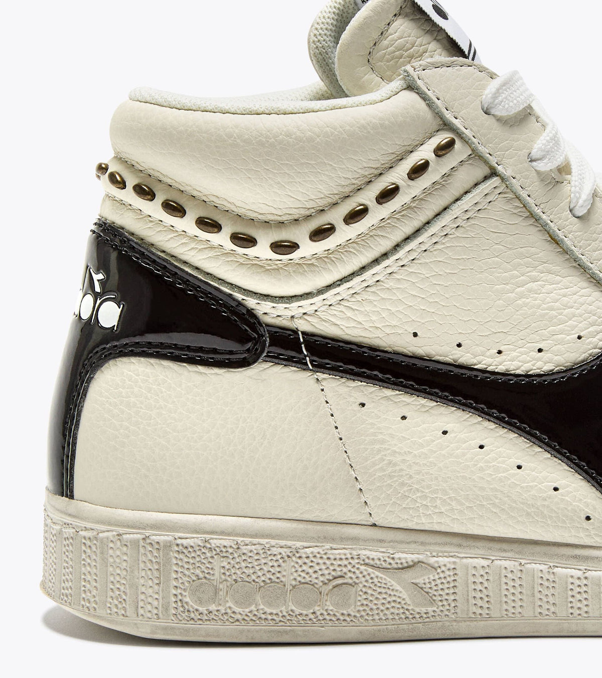 Diadora Game L High Waxed Studs Wn White/Black