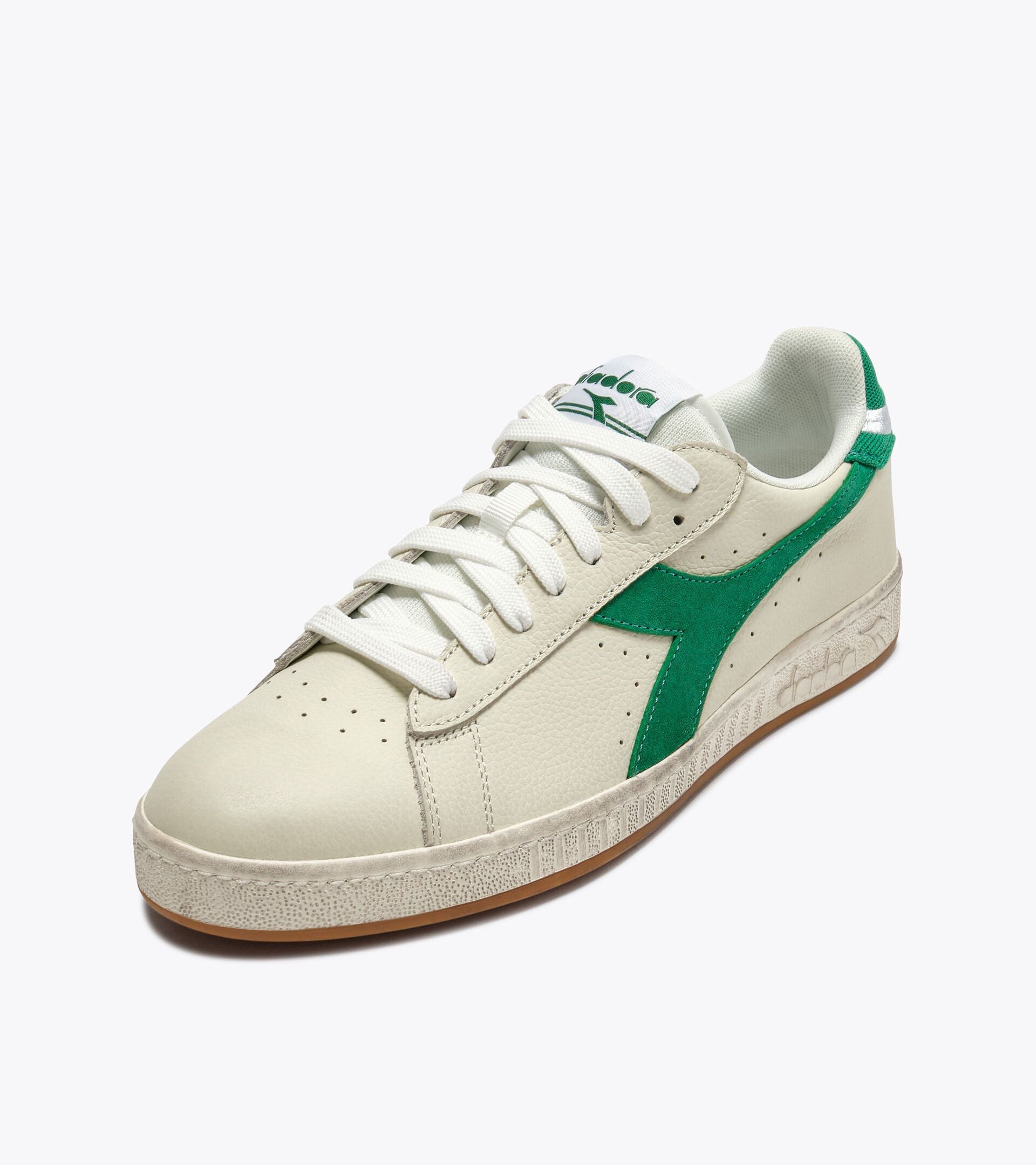 Diadora Game Low Jersey Waxed White /Deep Mint