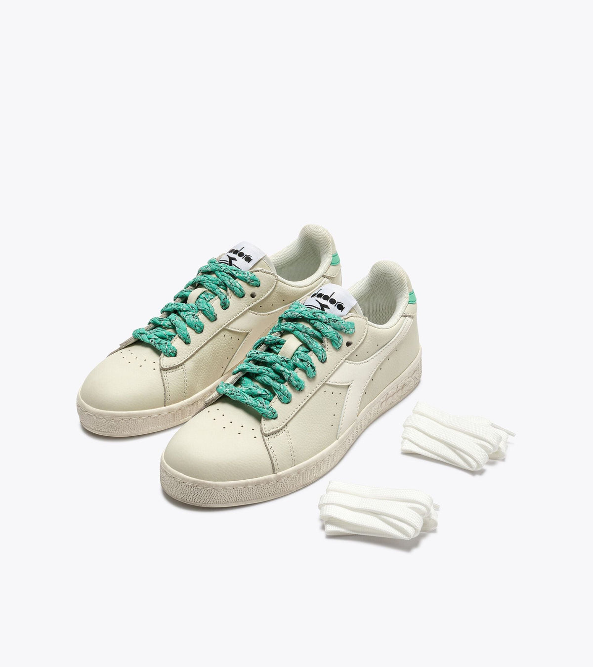 Diadora Game Low Waxed Paisley Wn White /Cabbage