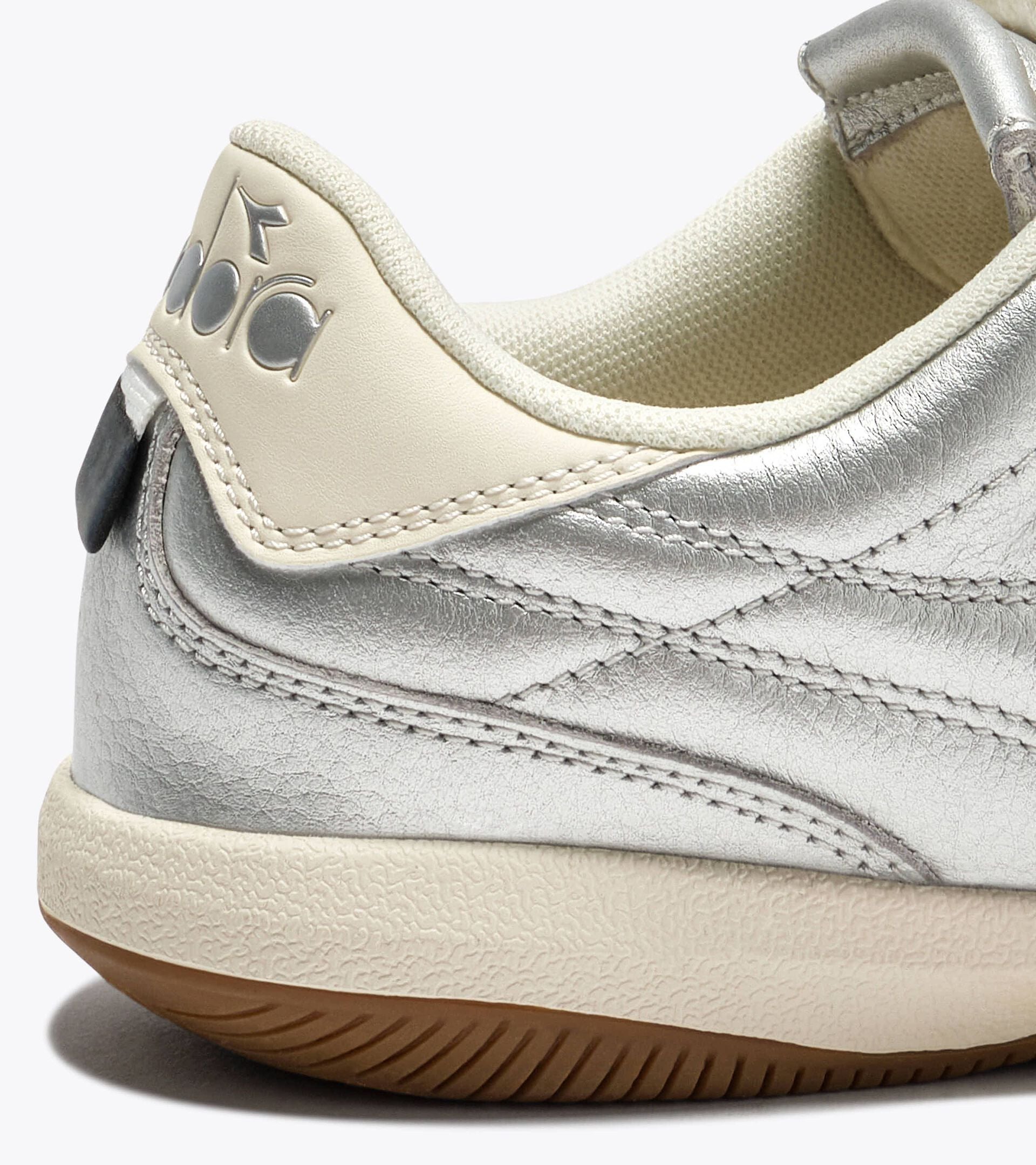 Diadora Gold Indoor Metallic Silver