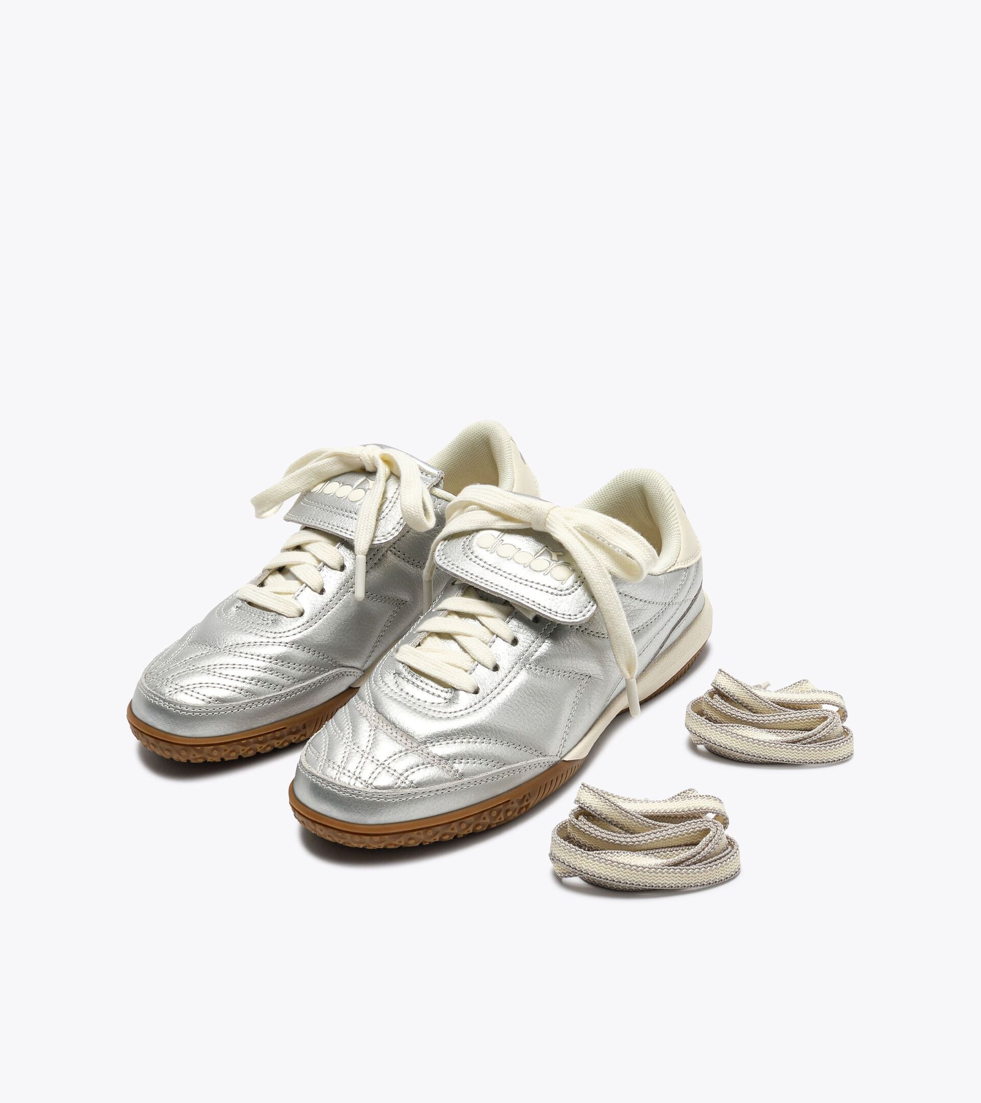 Diadora Gold Indoor Metallic Silver