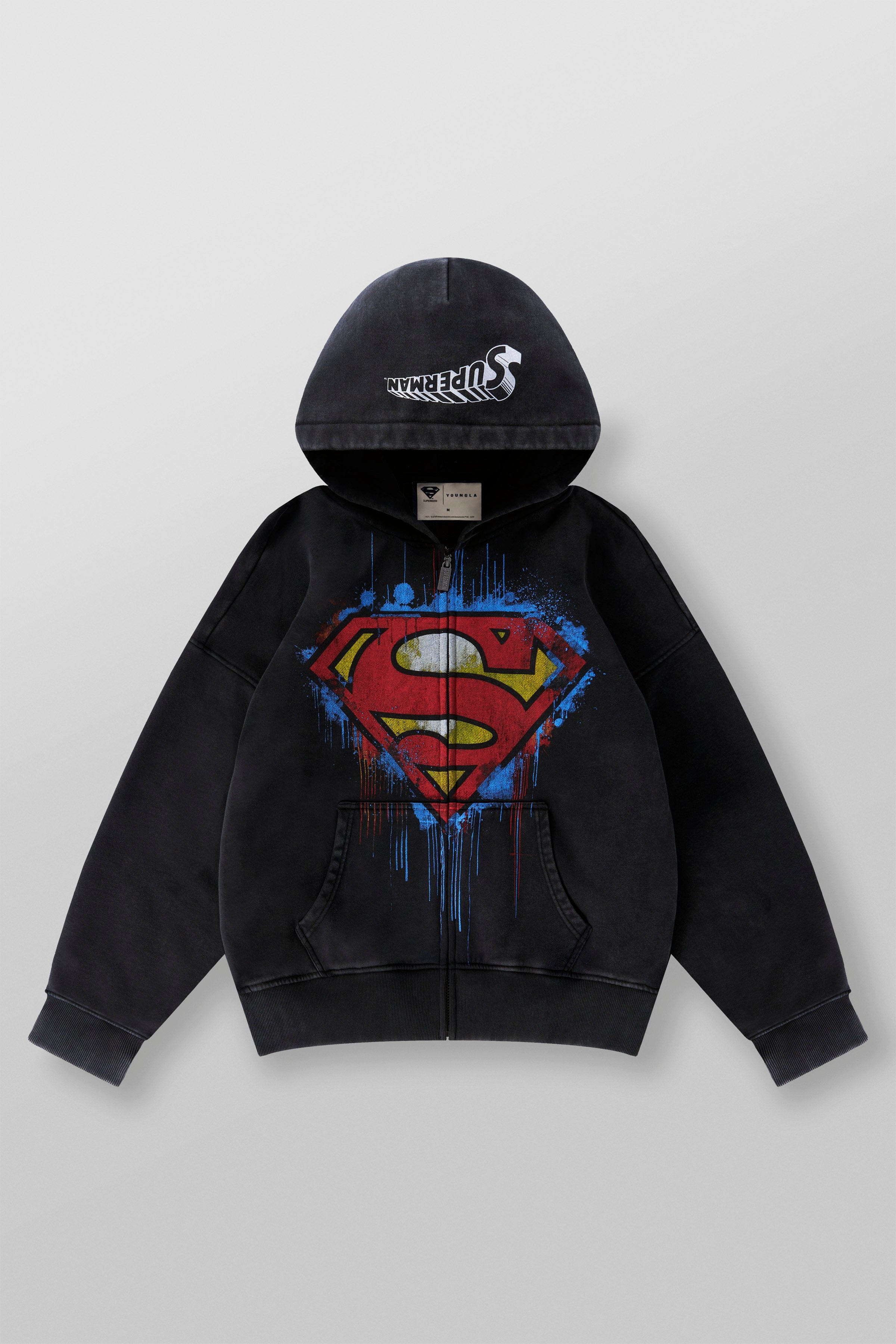 YoungLA 5011 - Superman Drip Zip-Ups Black Wash