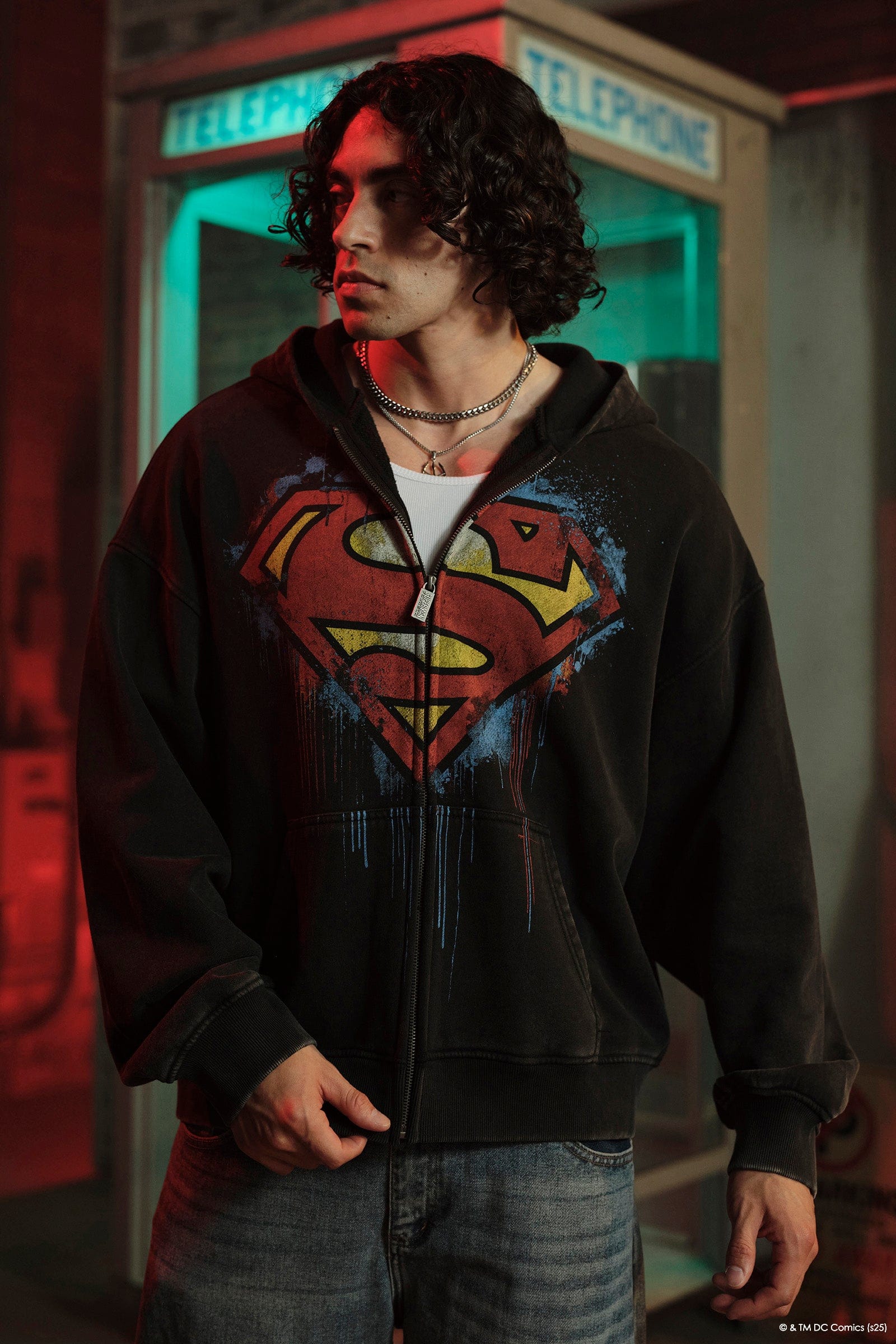 YoungLA 5011 - Superman Drip Zip-Ups Black Wash