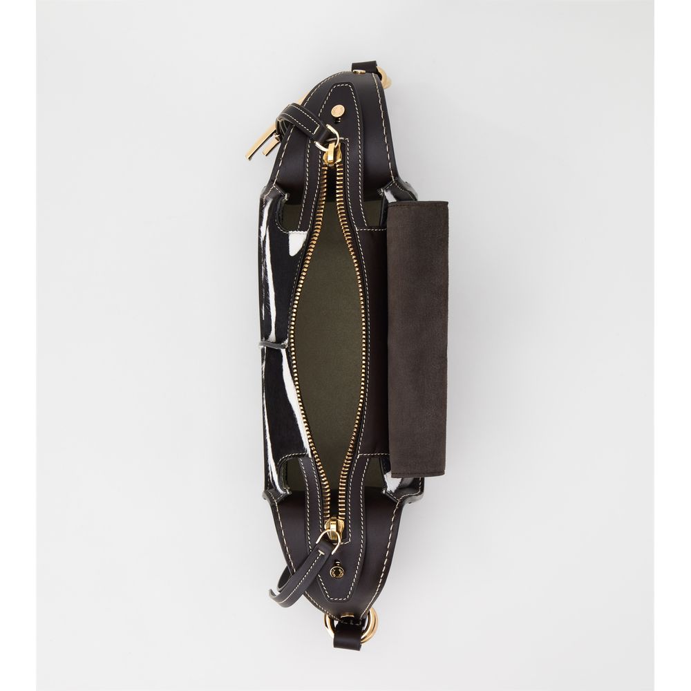 Tods Leather Bag Mini Brown White