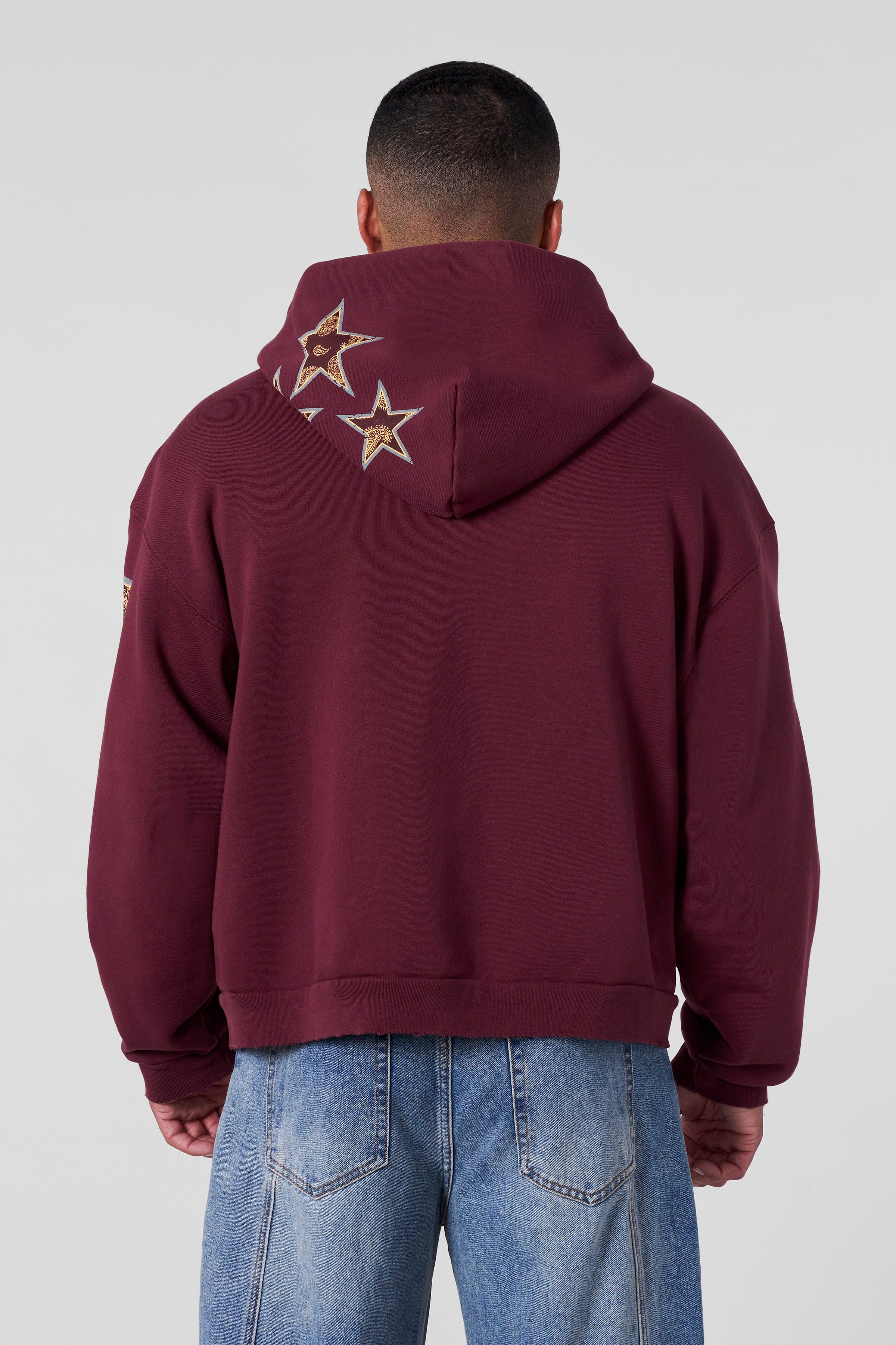 YoungLA 5058 - Superstar Hoodies Burgundy Wash