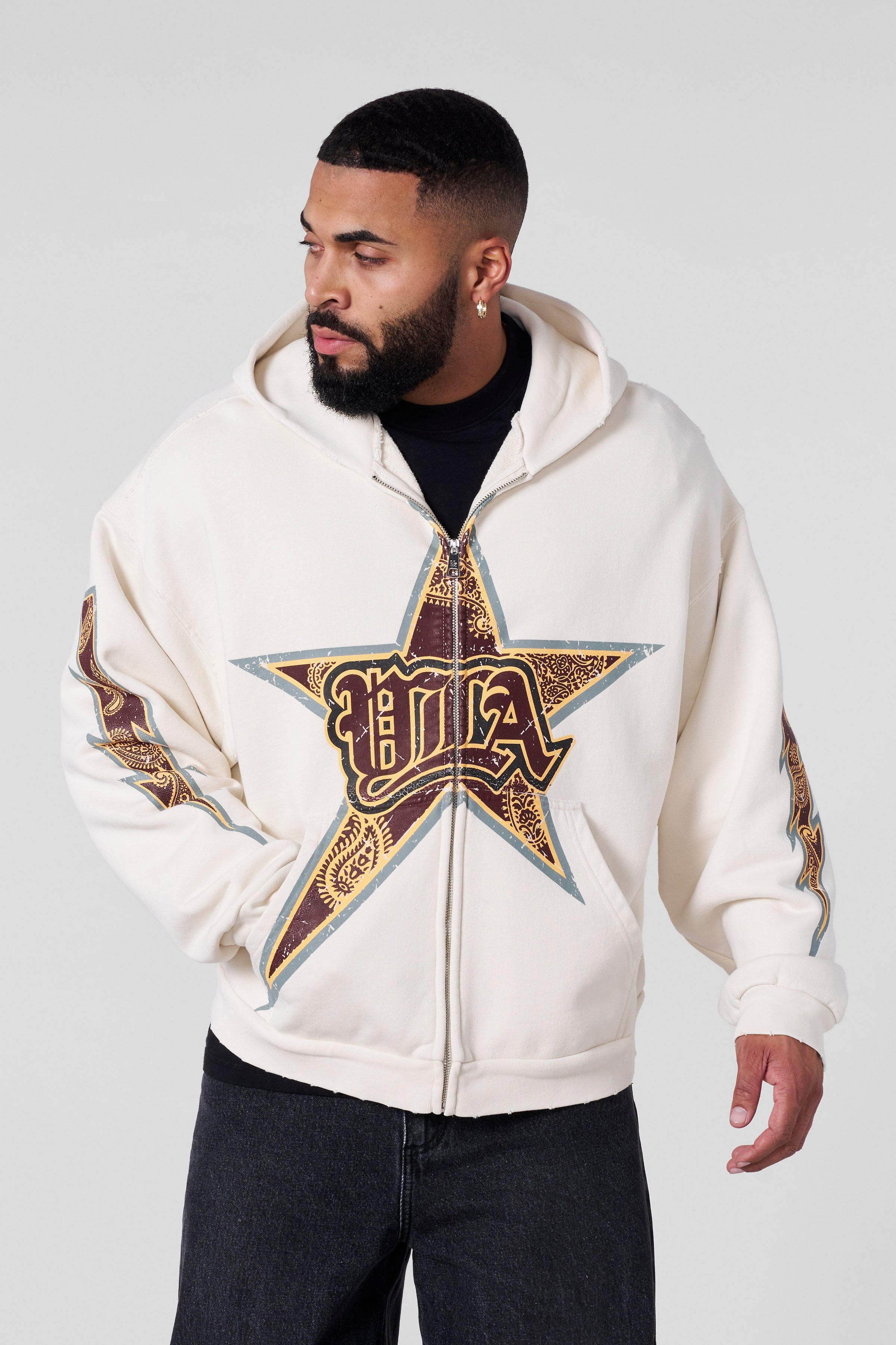 YoungLA 5058 - Superstar Hoodies Off-White