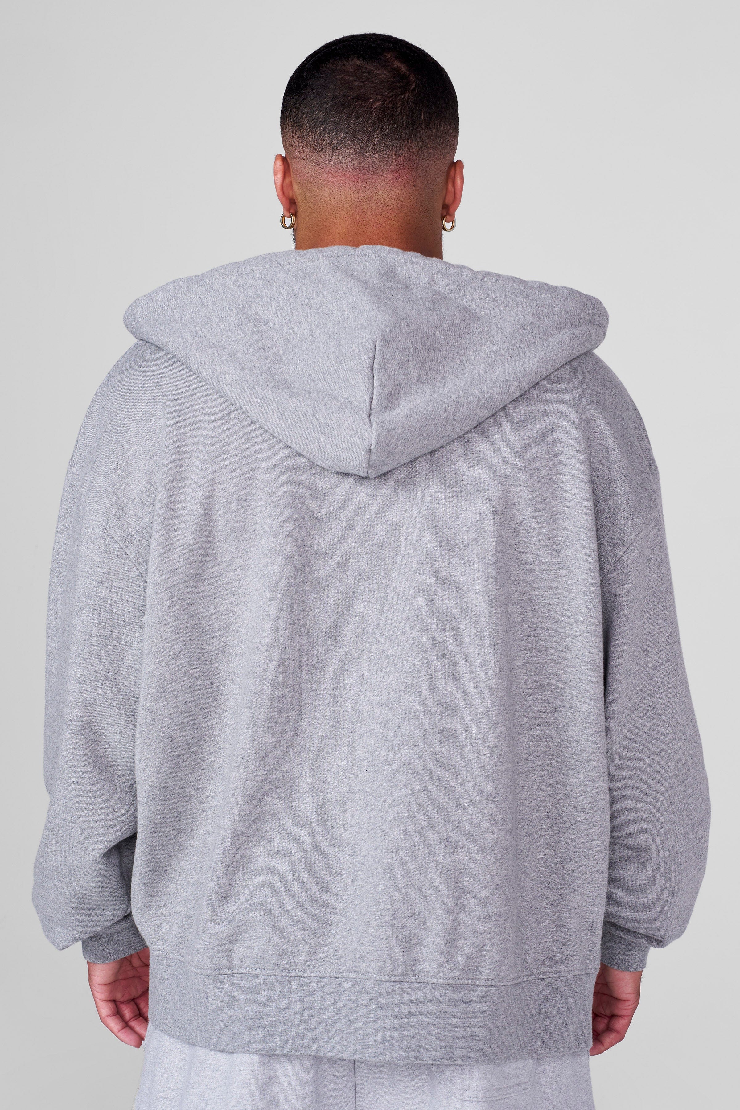 YoungLA 5062 - Heritage Zip-Up Hoodies Heather Grey