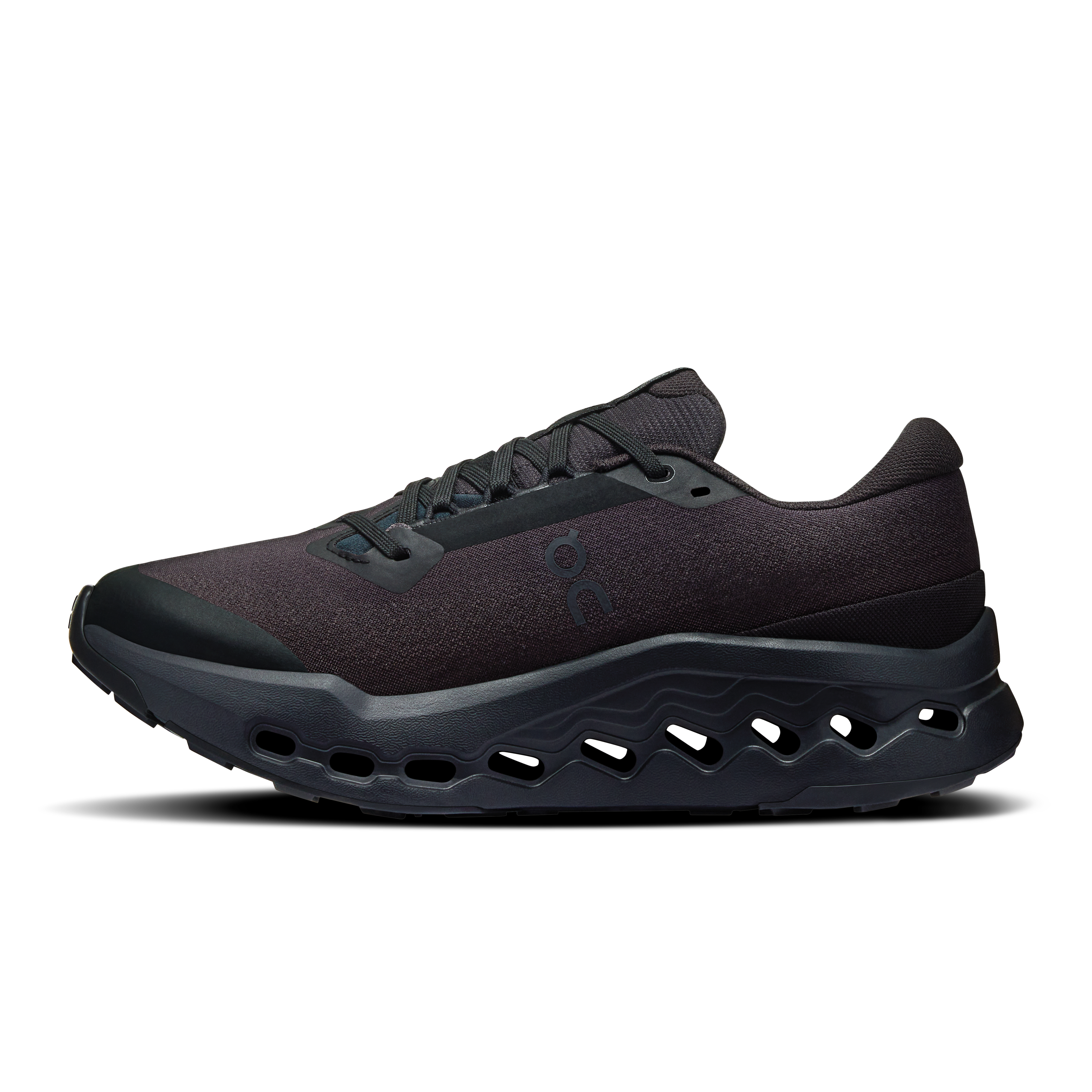 on running cloudsurfer trail 2 waterproof black (women's)