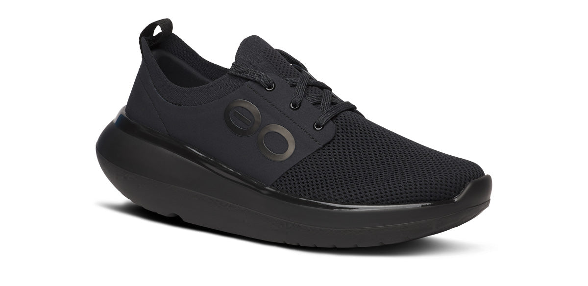 Oofos Women's Lace-Up Shoe Black